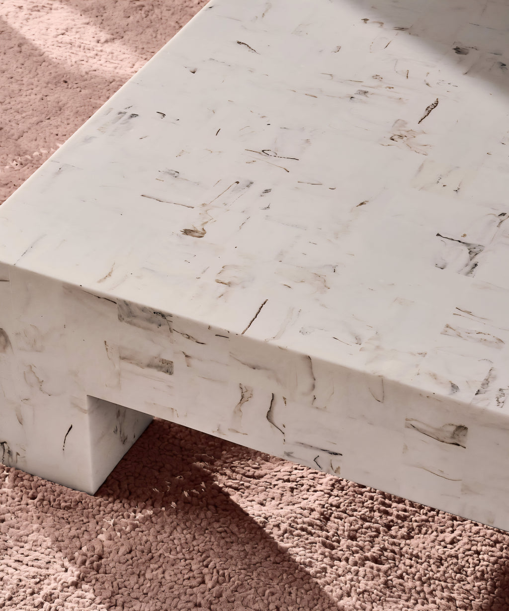 THE ONE × Scatola — Brown Burl Wood Coffee Table
