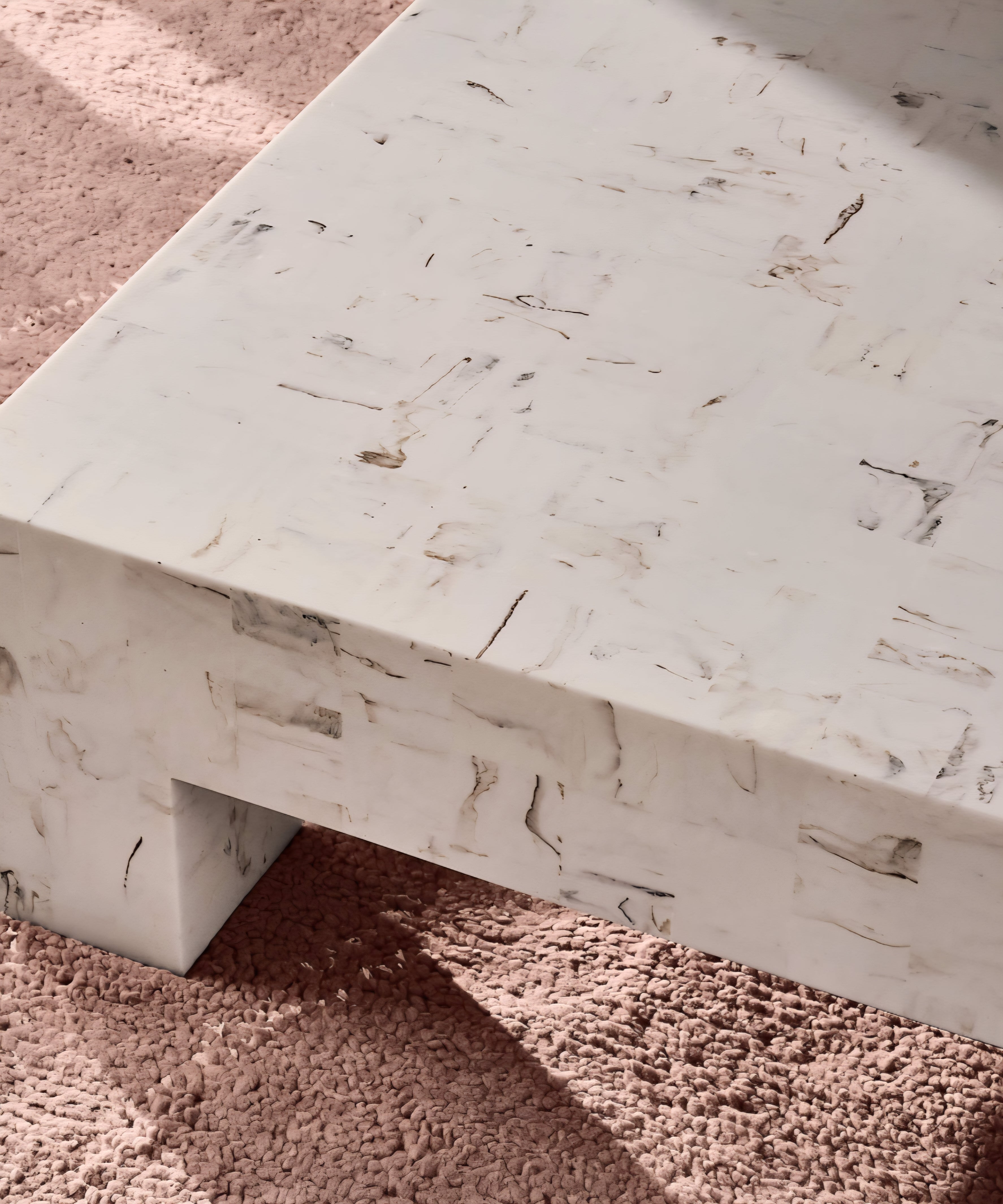 THE ONE × Scatola — Brown Burl Wood Coffee Table