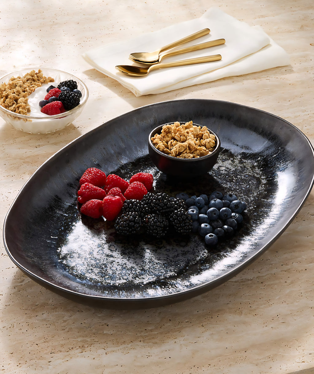 THE ONE × Drift — Ivory / Black Mini Bowl with Glossy Reactive Glaze