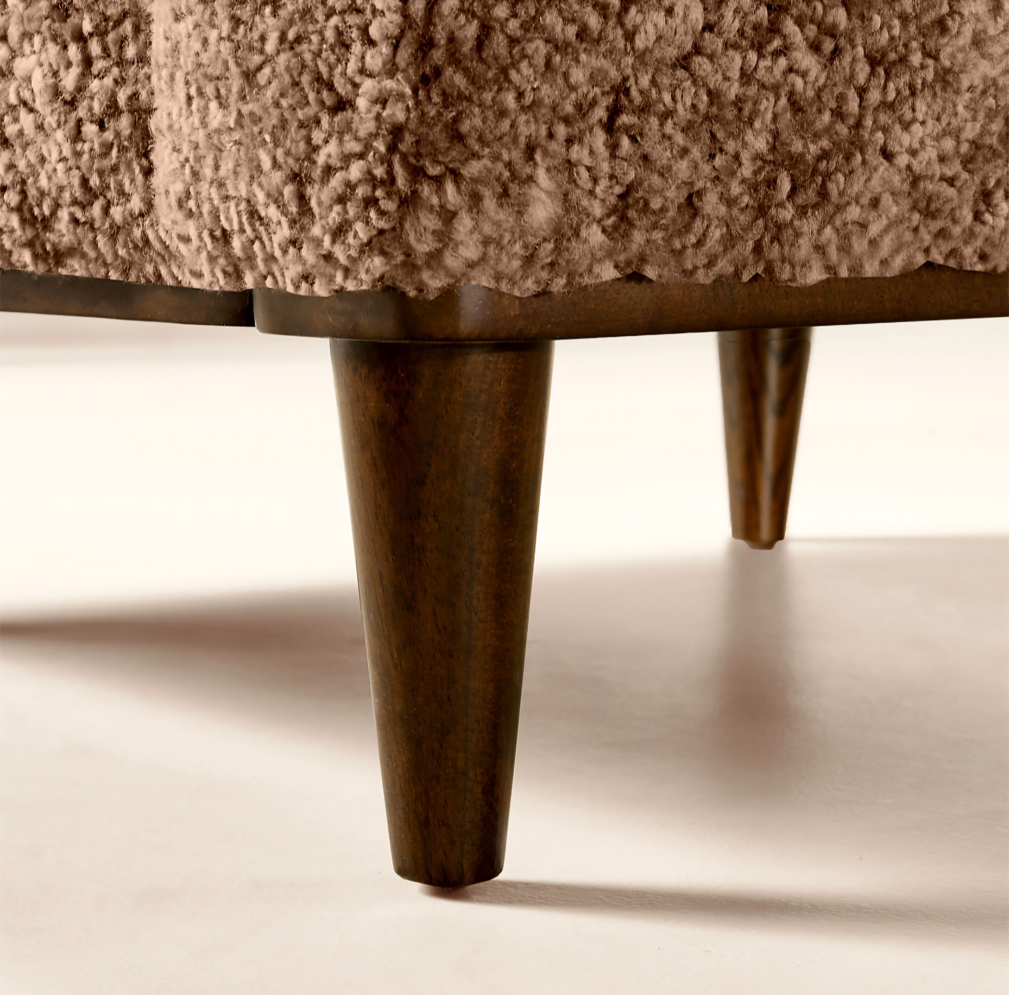THE ONE × Mayfair — Taupe Shearling Accent Chair