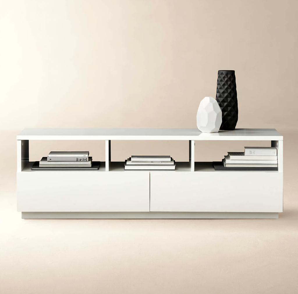 THE ONE × Chill — White High‑Gloss Media Console