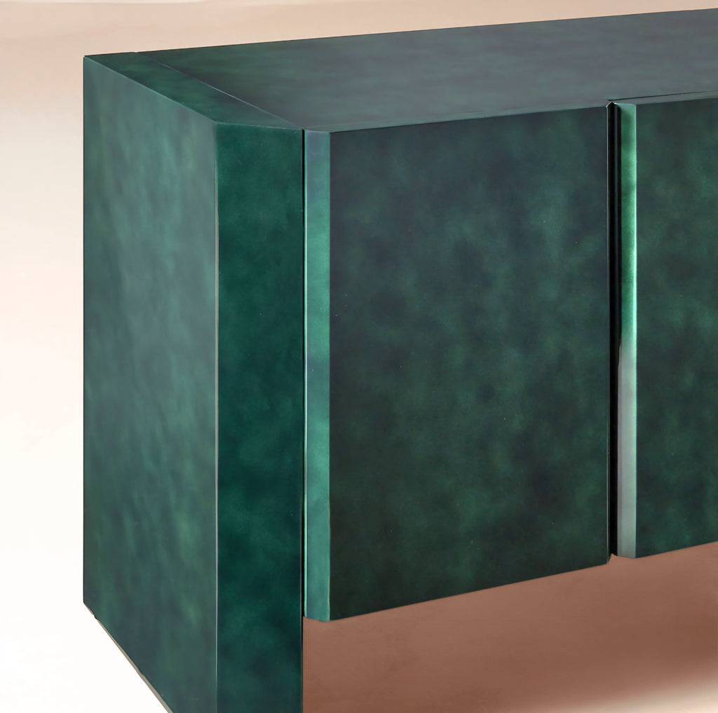 THE ONE × Kirnan — Dark Green High-Gloss Lacquered Credenza