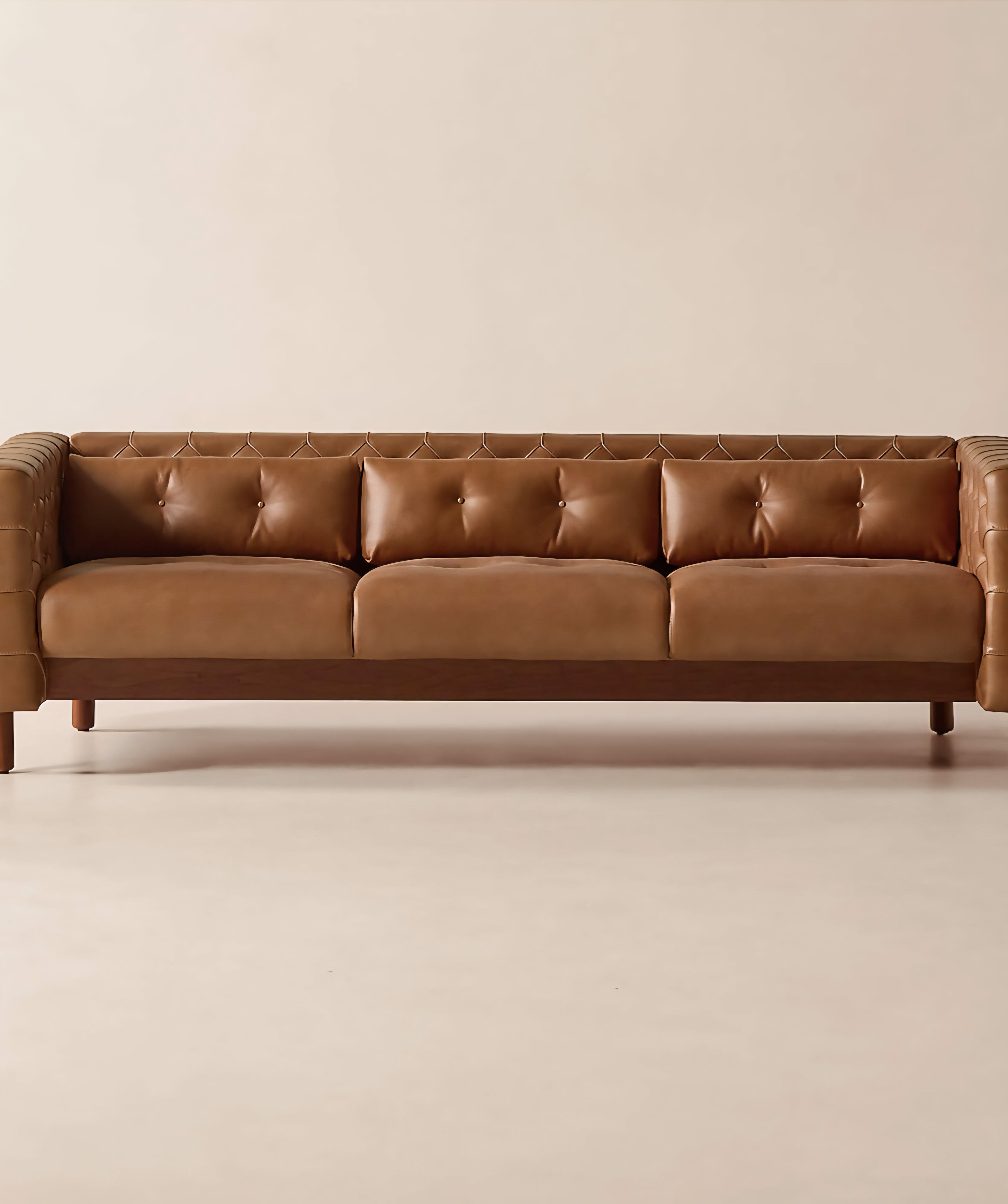 THE ONE × Marconi — Tufted Leather & Velvet Sofa