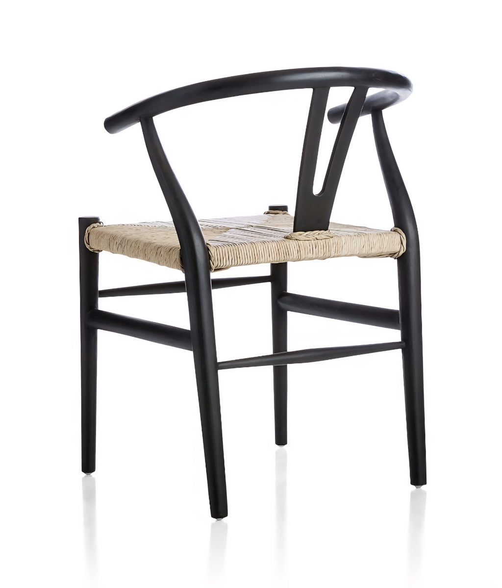 THE ONE × Crescent — Black Wood Wishbone Dining Chair
