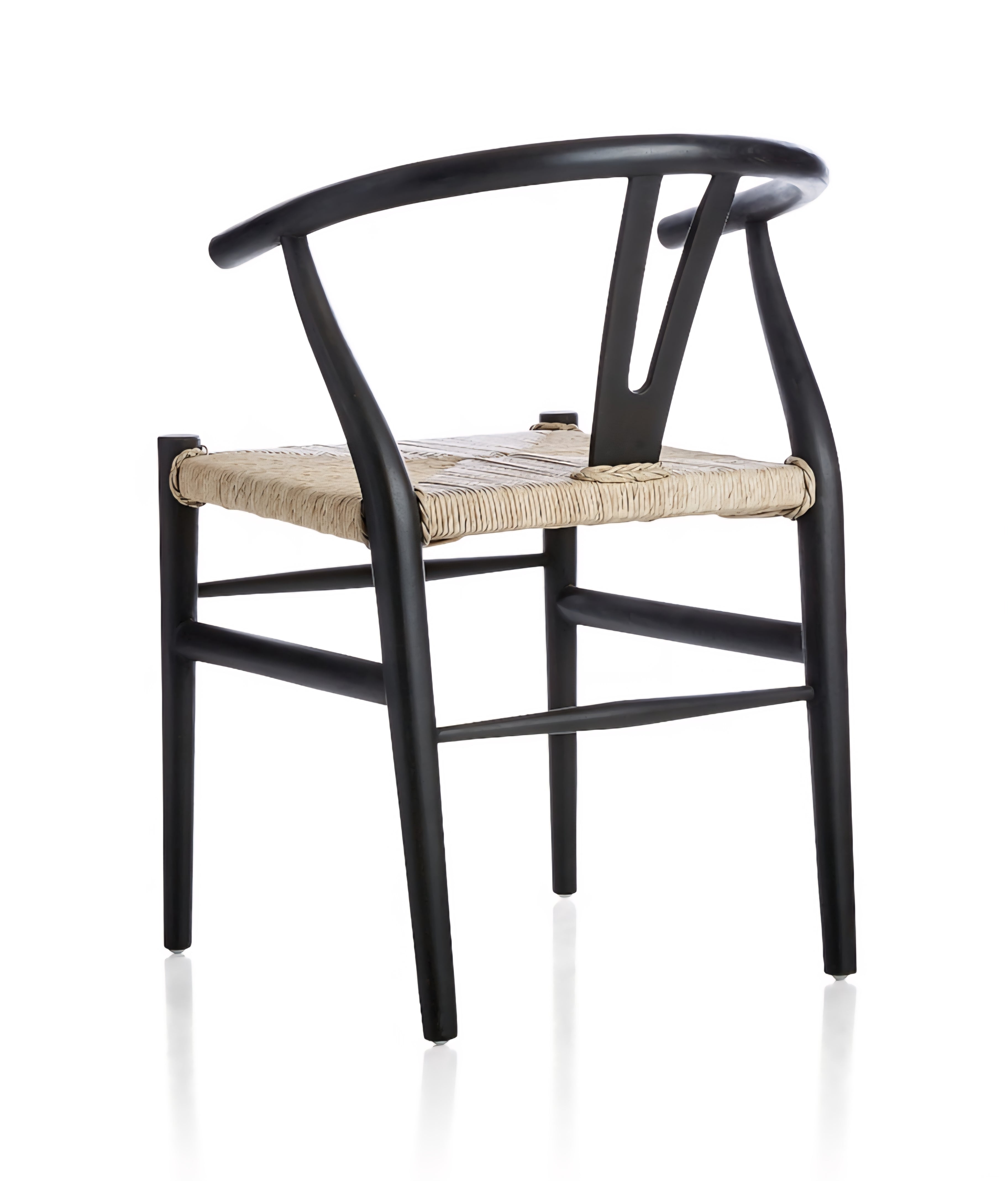 THE ONE × Crescent — Black Wood Wishbone Dining Chair