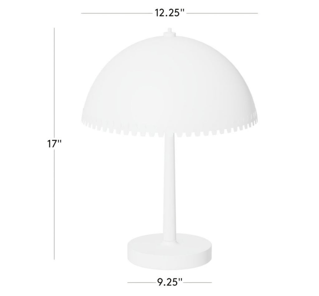 THE ONE × Oceana — Black Metal Table Lamp with Alabaster Shade