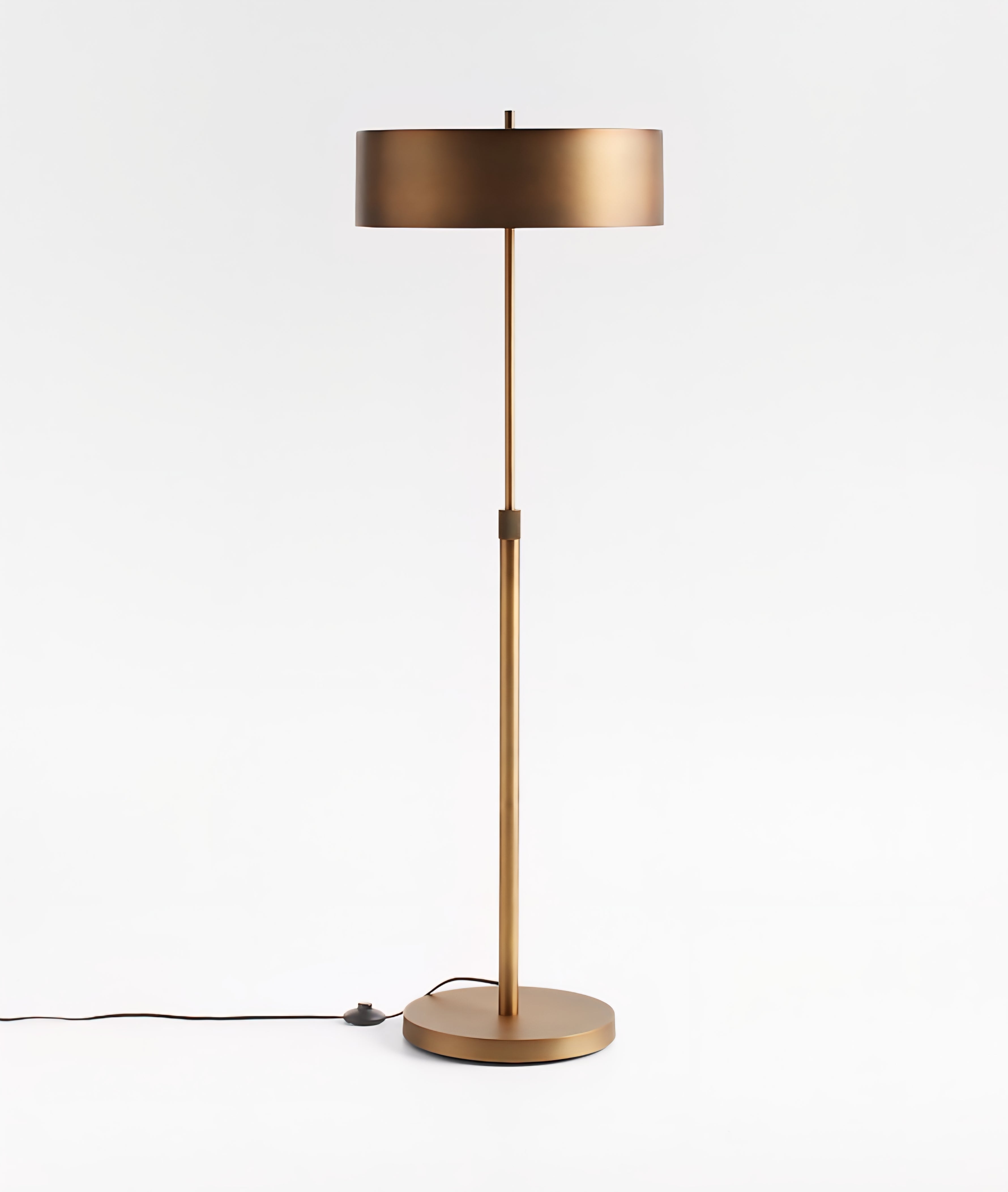 THE ONE × Zain — Brushed Brass Adjustable Floor Lamp (65")