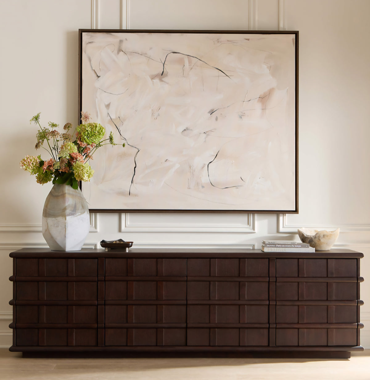 THE ONE × Alpena — Dark Acacia Wood Credenza