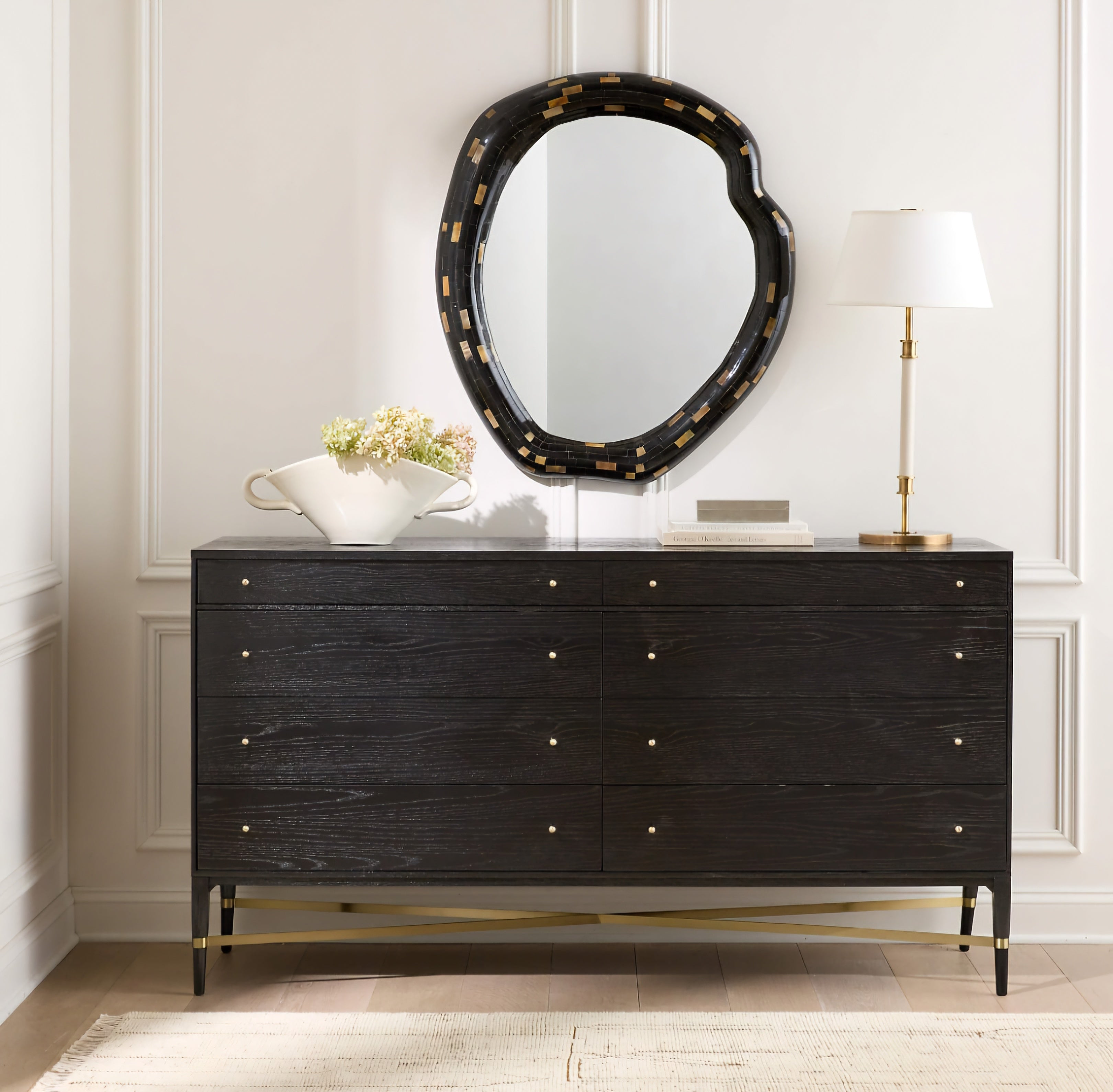 THE ONE × Connoisseur — Black Oak Wood 8-Drawer Dresser