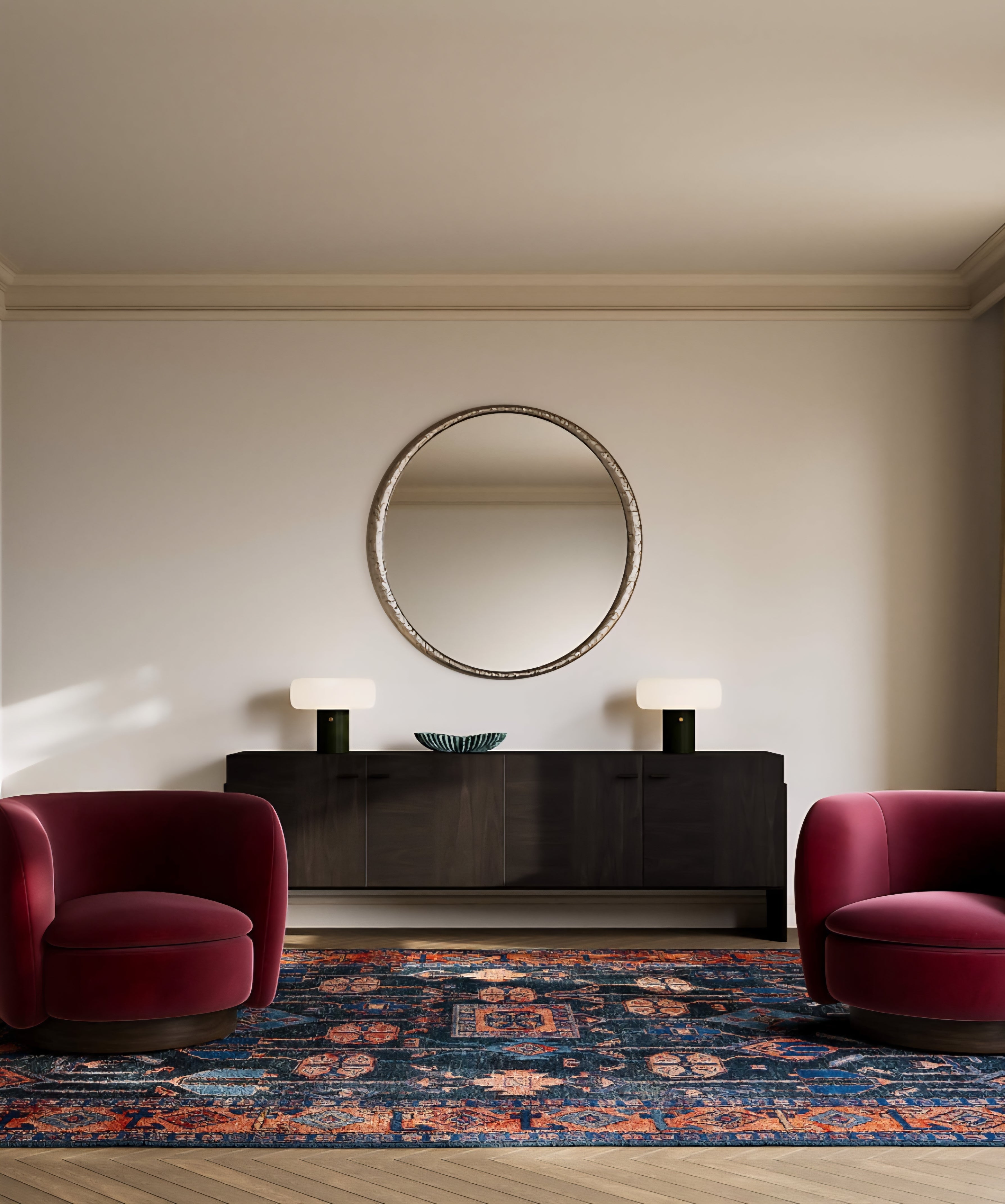 THE ONE × Dante — Dark Wood and Metal Credenza