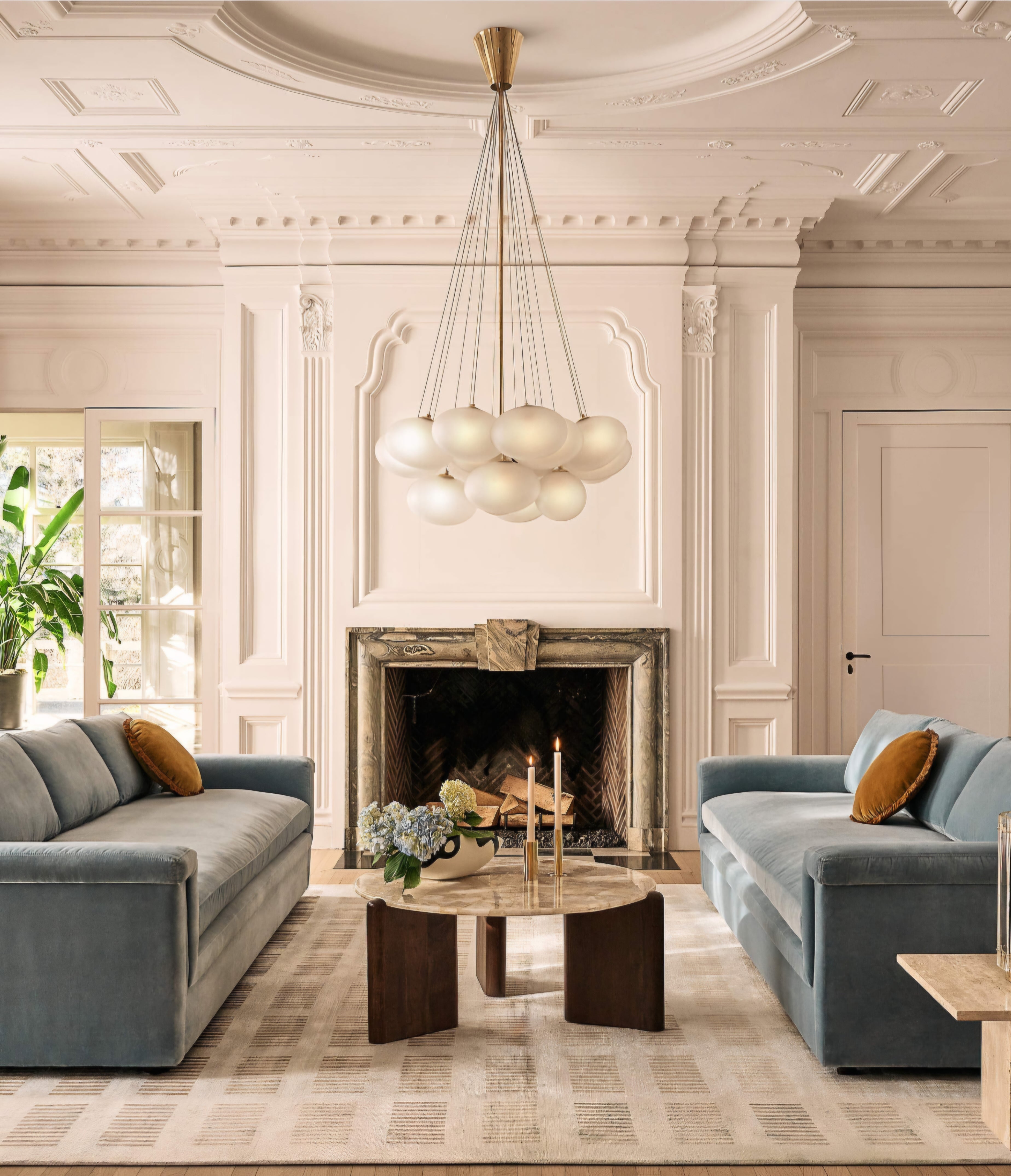 THE ONE × Corvina — Unlacquered Polished Brass Chandelier