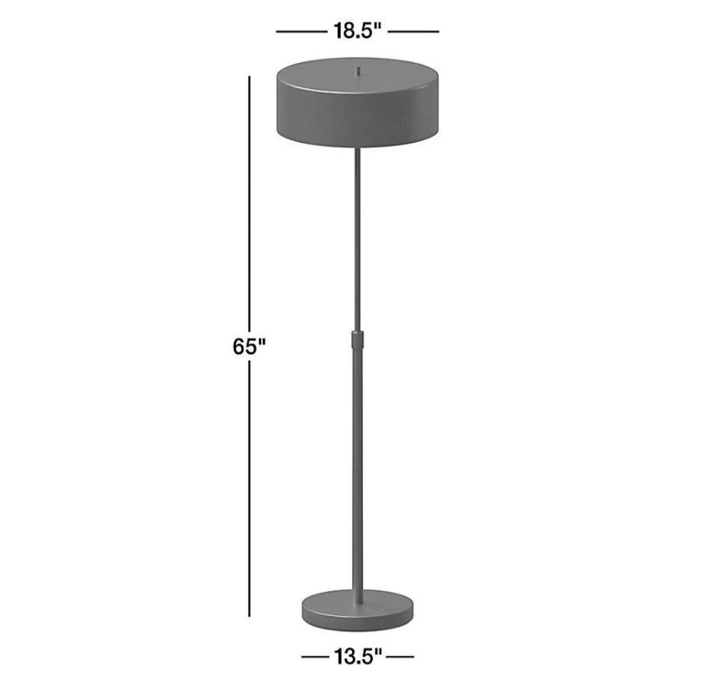 THE ONE × Zain — Brushed Brass Adjustable Floor Lamp (65")