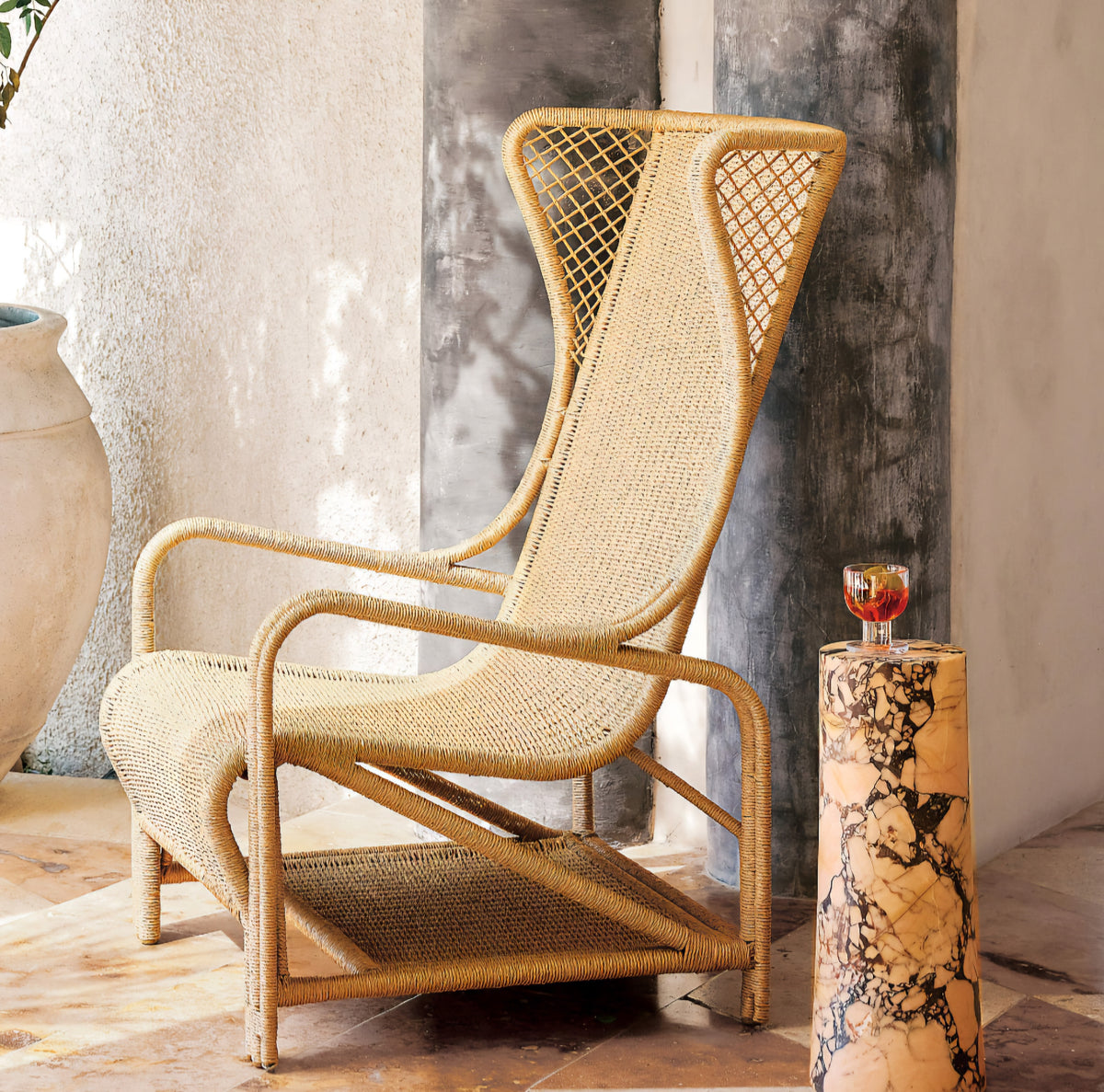 THE ONE × La Paloma — Purple Braccia Marble Side Table