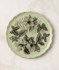 THE ONE × Everly — Green and Black Patterned Appetizer Plates (Set of 6)