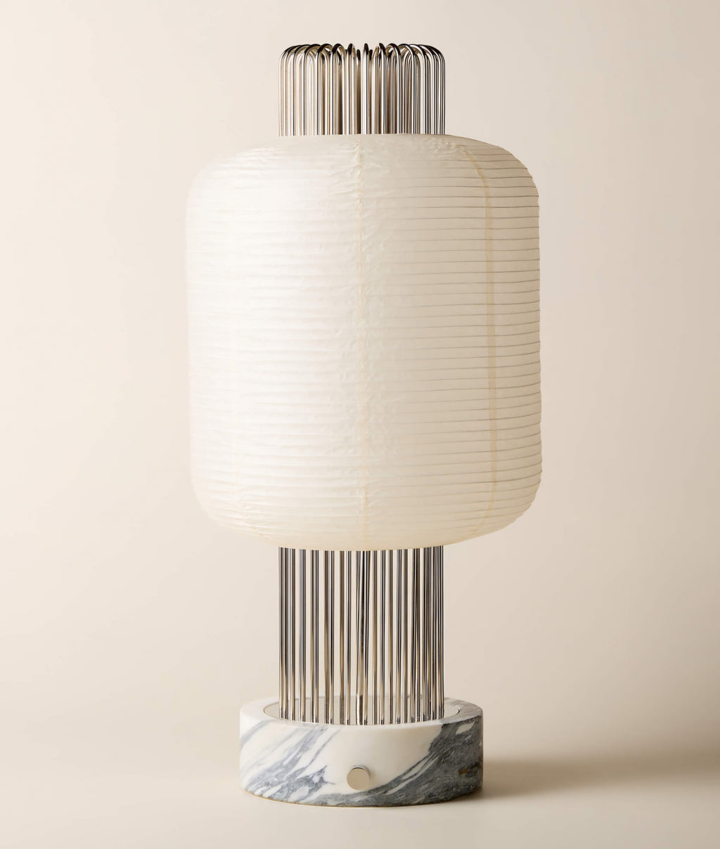 THE ONE × Nagara — Rice Paper Table Lamp with White Marble Base