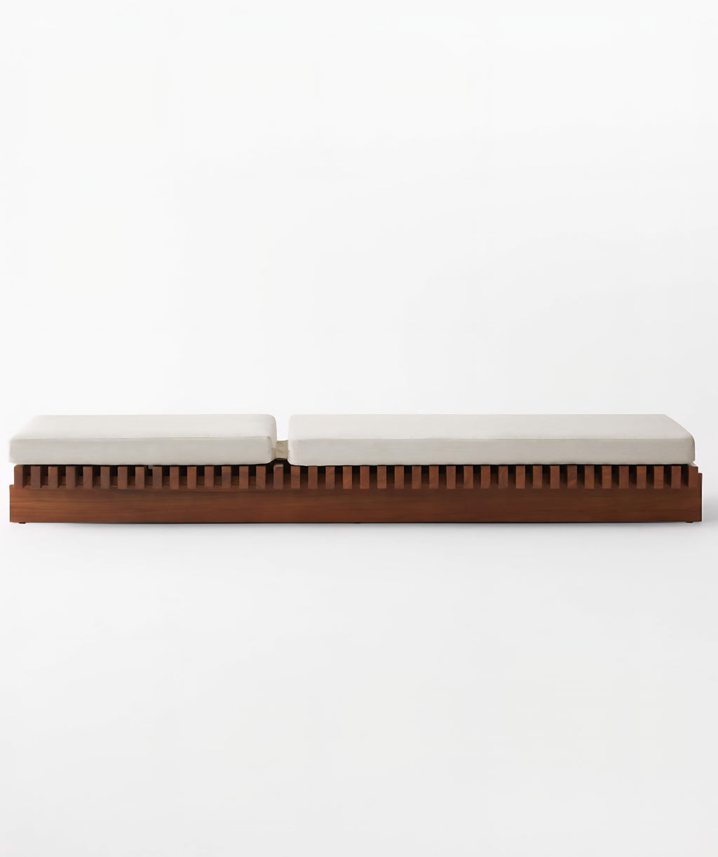 THE ONE × Taiko — Stained Teak Outdoor Sun Lounger with Sunbrella® Cushions