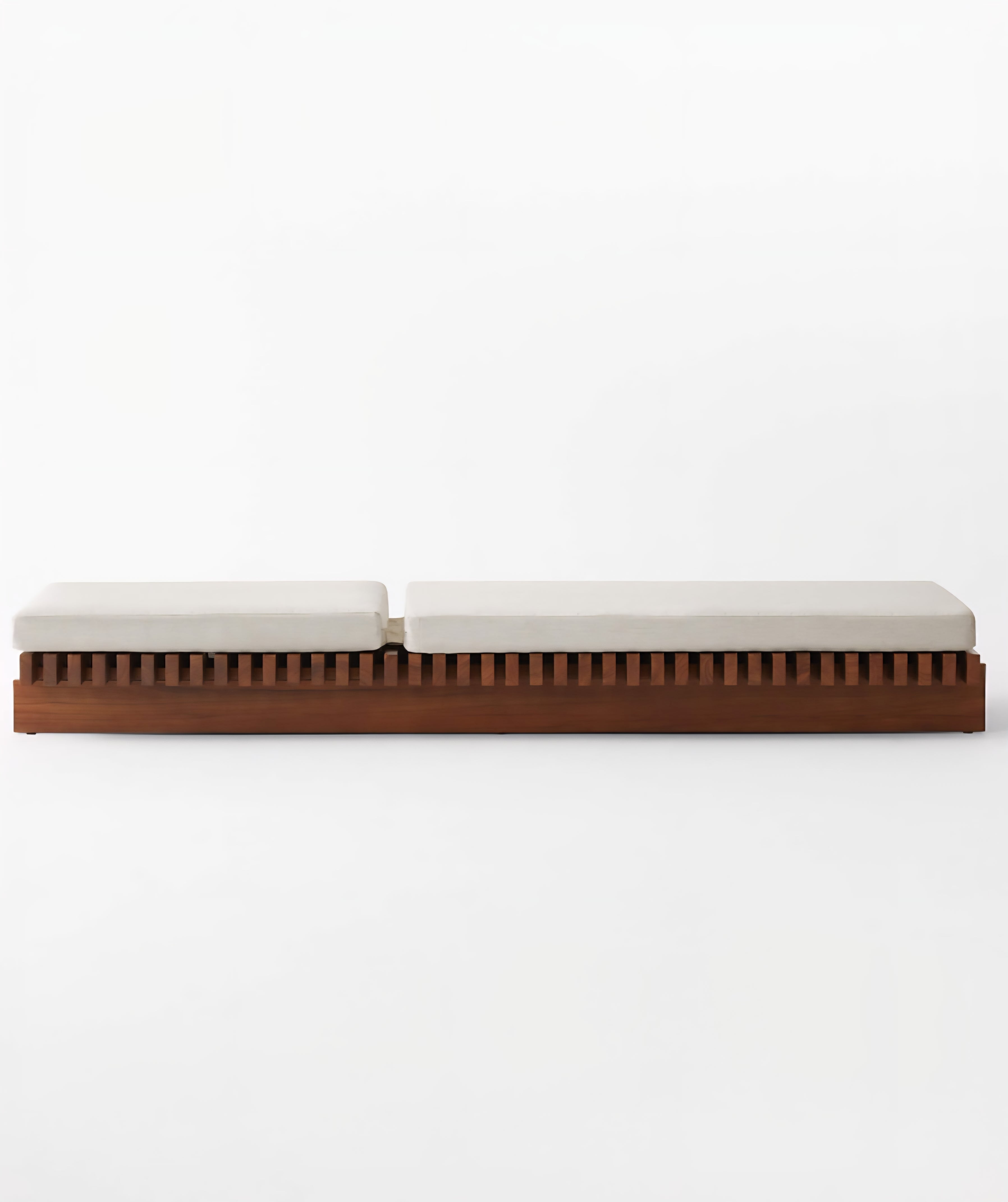 THE ONE × Taiko — Stained Teak Outdoor Sun Lounger with Sunbrella® Cushions