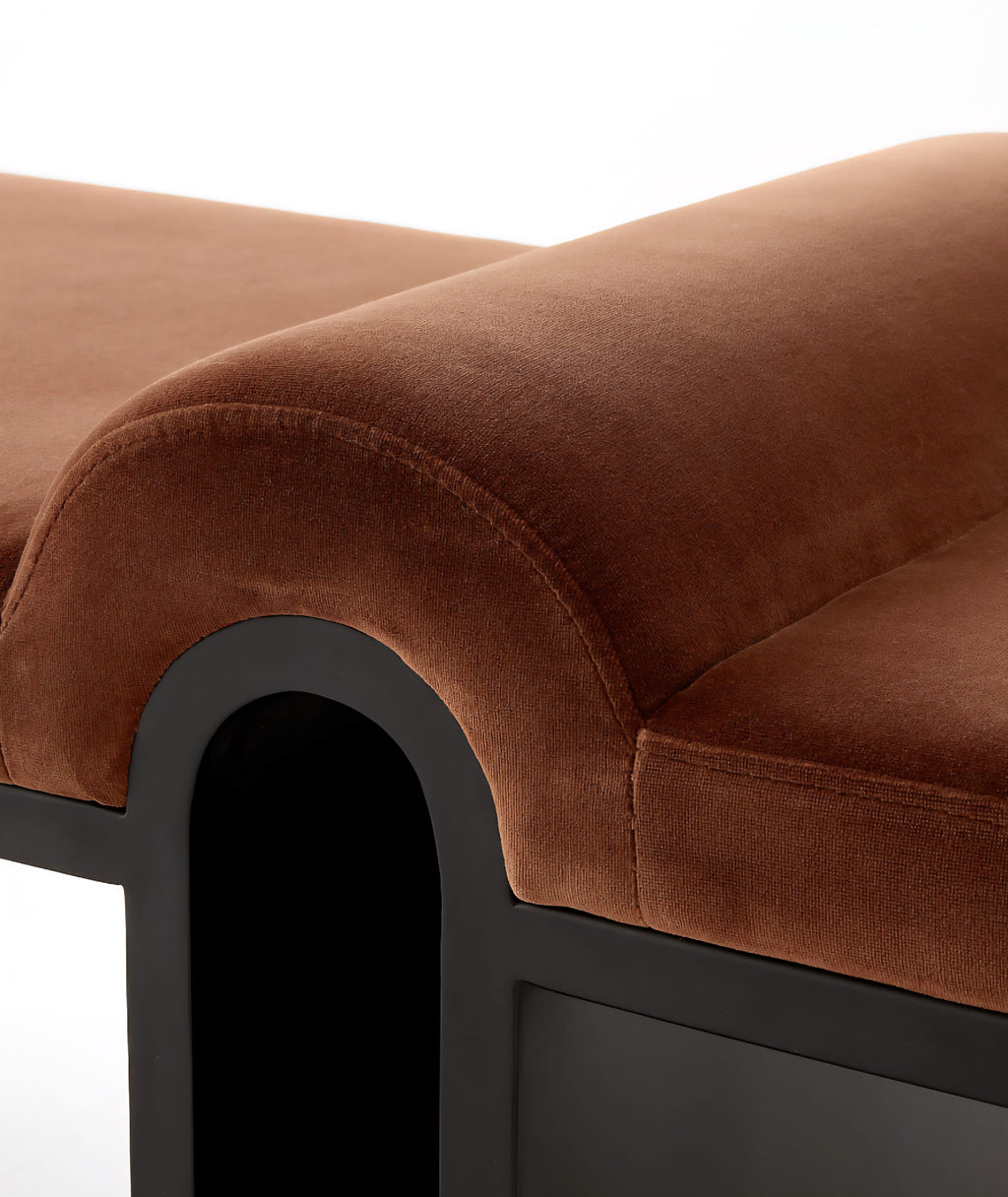 THE ONE × Arc — Faux Mohair/Velvet Bench