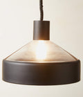 THE ONE × Calata — Matte Black and Ribbed Glass Pendant Light