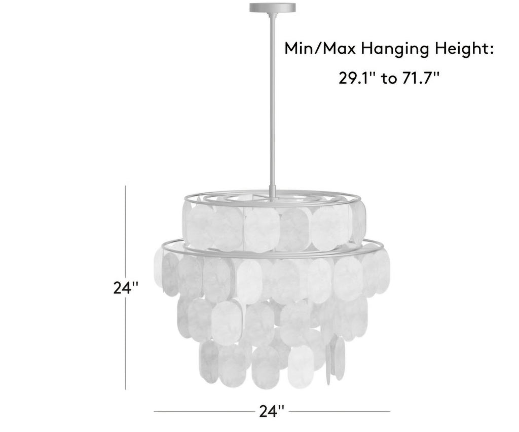 THE ONE × Terese — Aged Brass Capiz Pendant Light