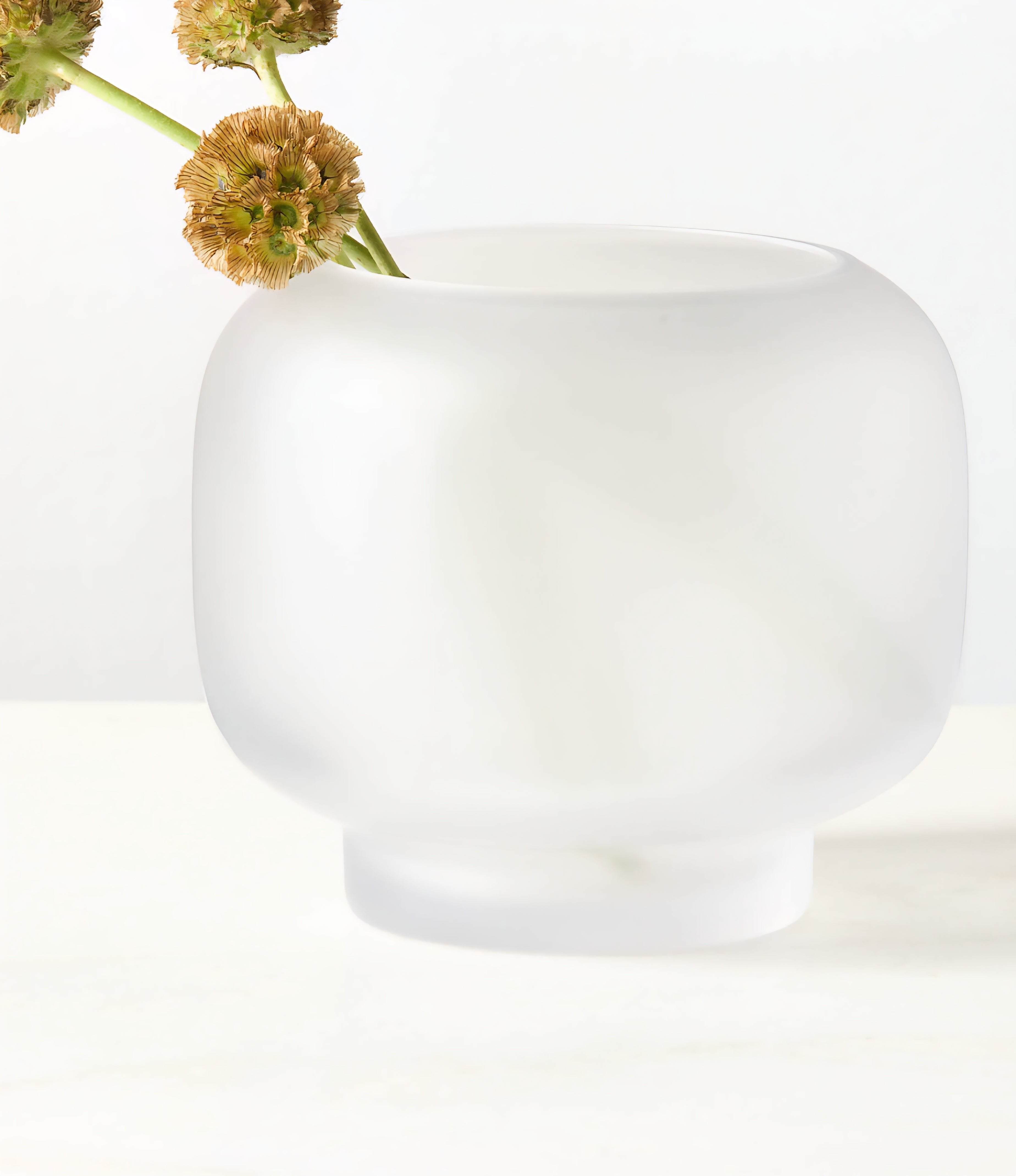 THE ONE × Coco — Round Smoked Amber Glass Hurricane Candle Holder