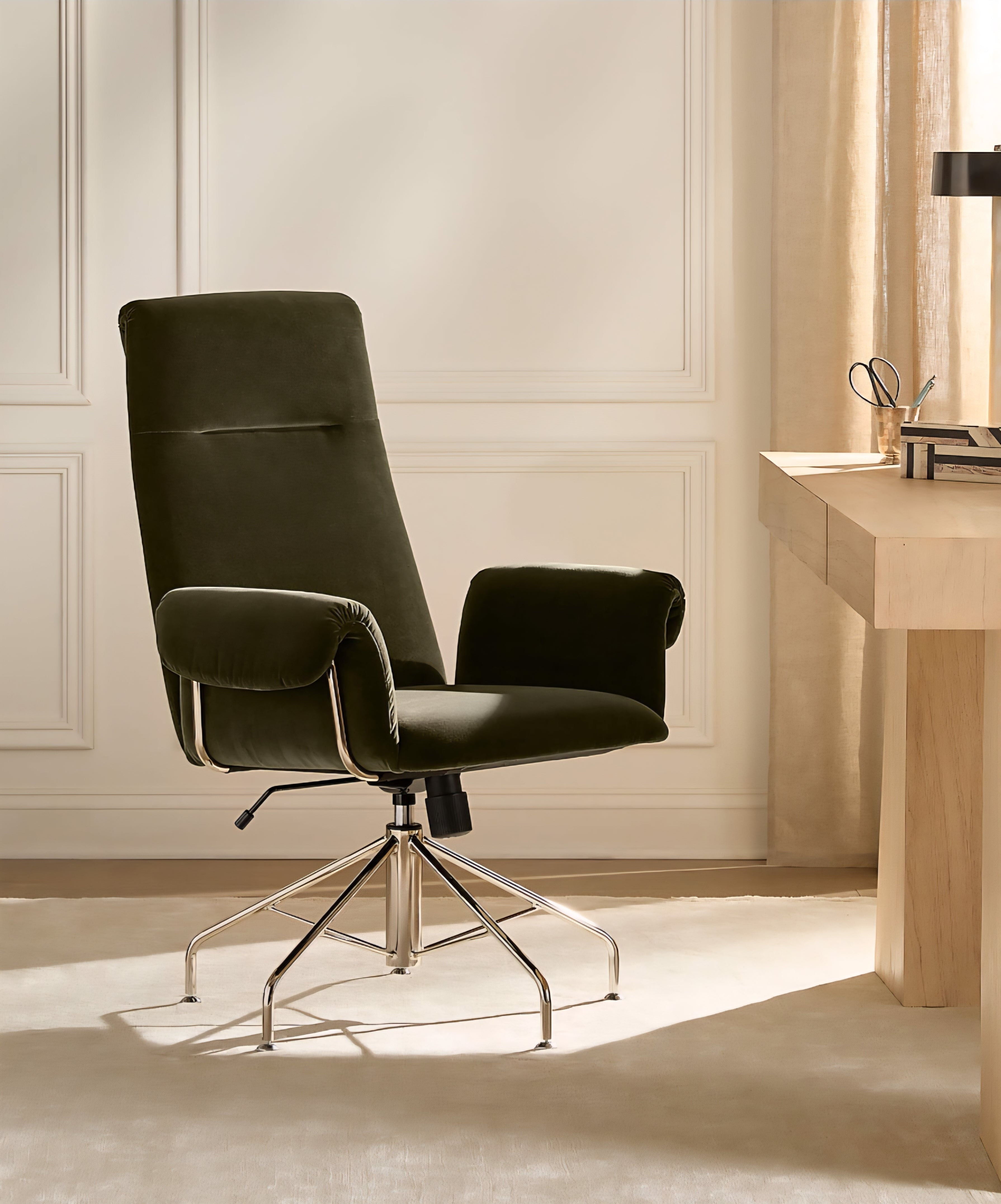 THE ONE × Saviti — Velvet Office Chair