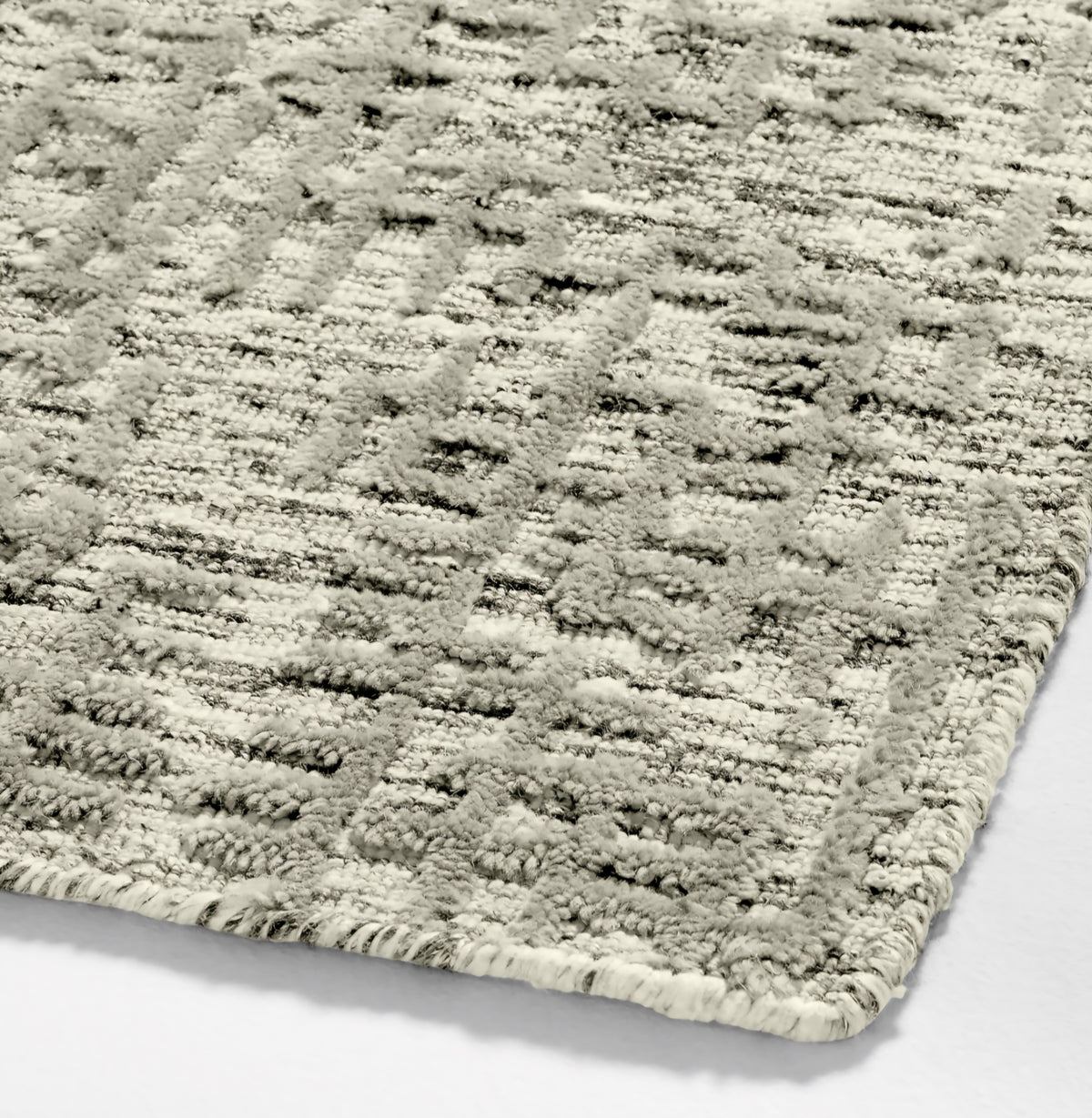 THE ONE × Montauban — Wool Blend Handwoven Grey Area Rug (12'x15')