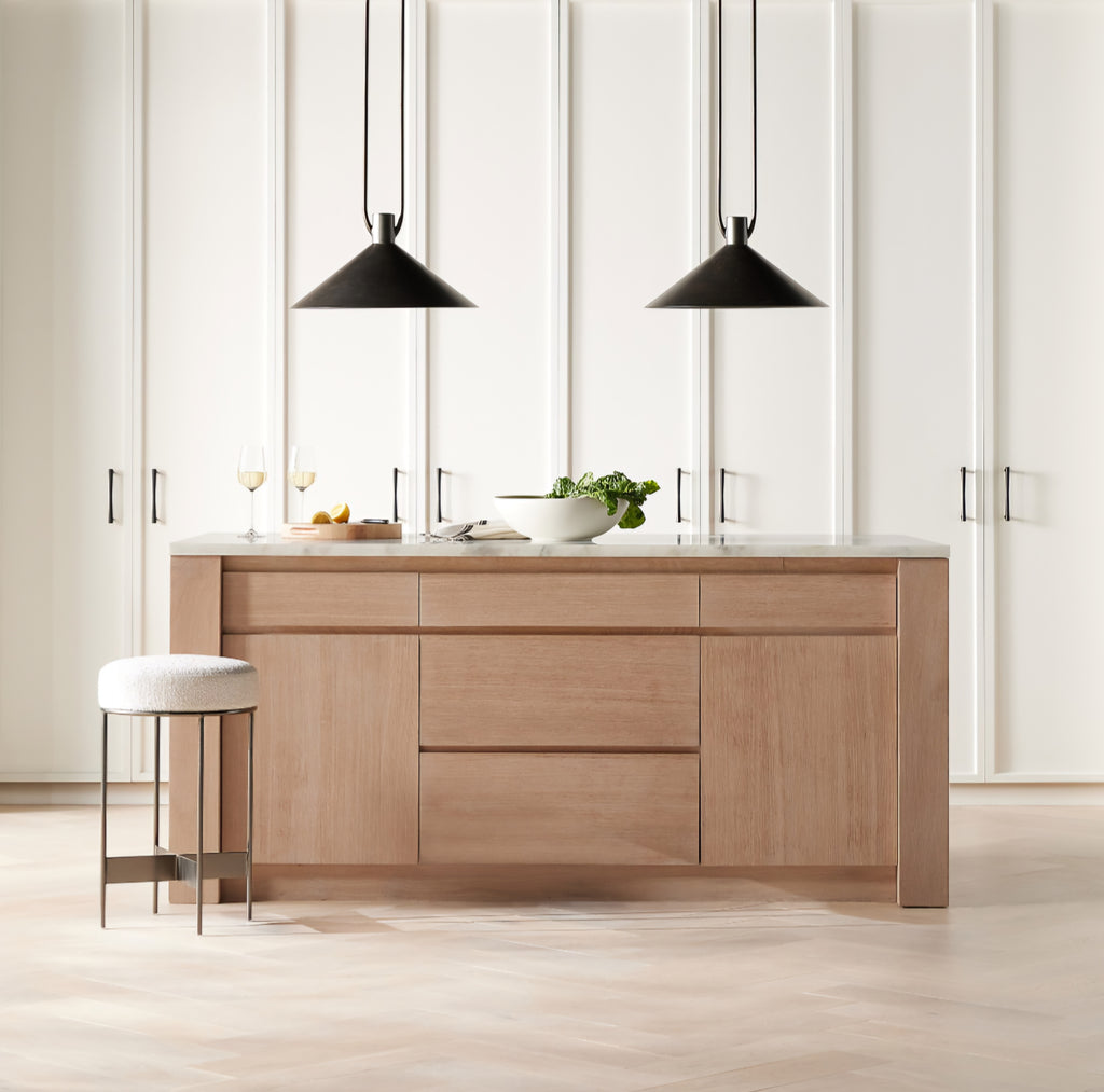 THE ONE × Terra — Marble Top Kitchen Island with Storage (78")