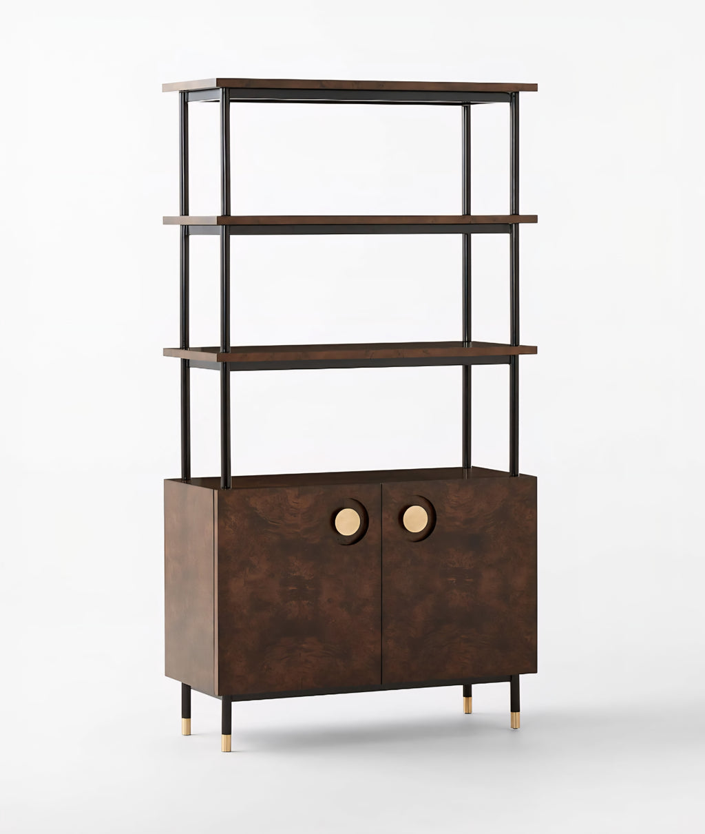 THE ONE × Carbon — Burl Wood Bookshelf