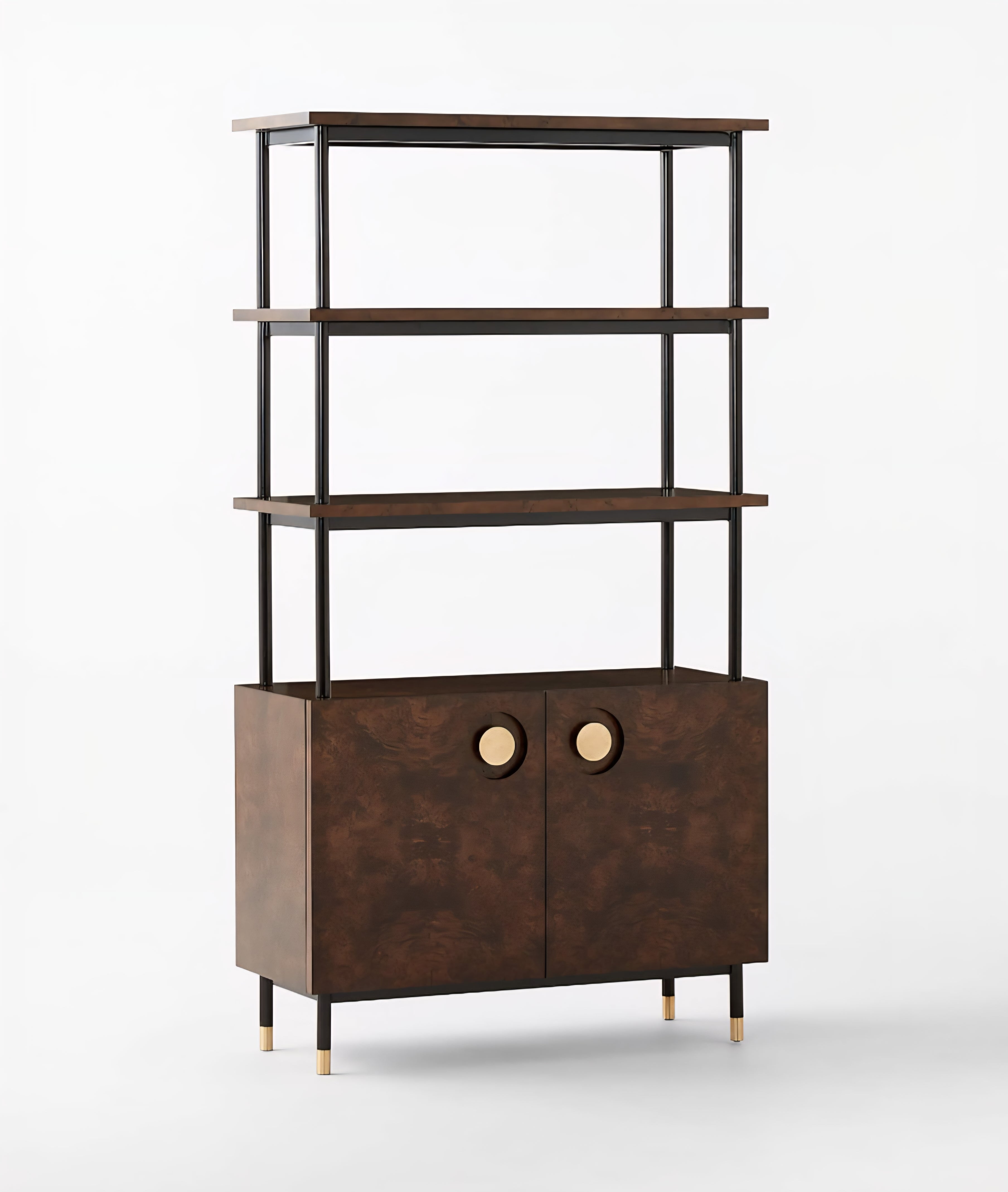 THE ONE × Carbon — Burl Wood Bookshelf