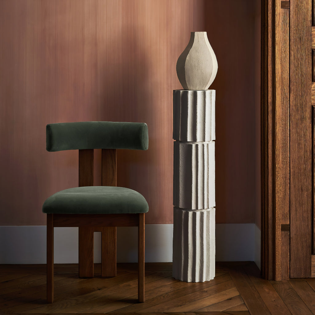 THE ONE × Ceremonie — Chaise de salle à manger en bouclé