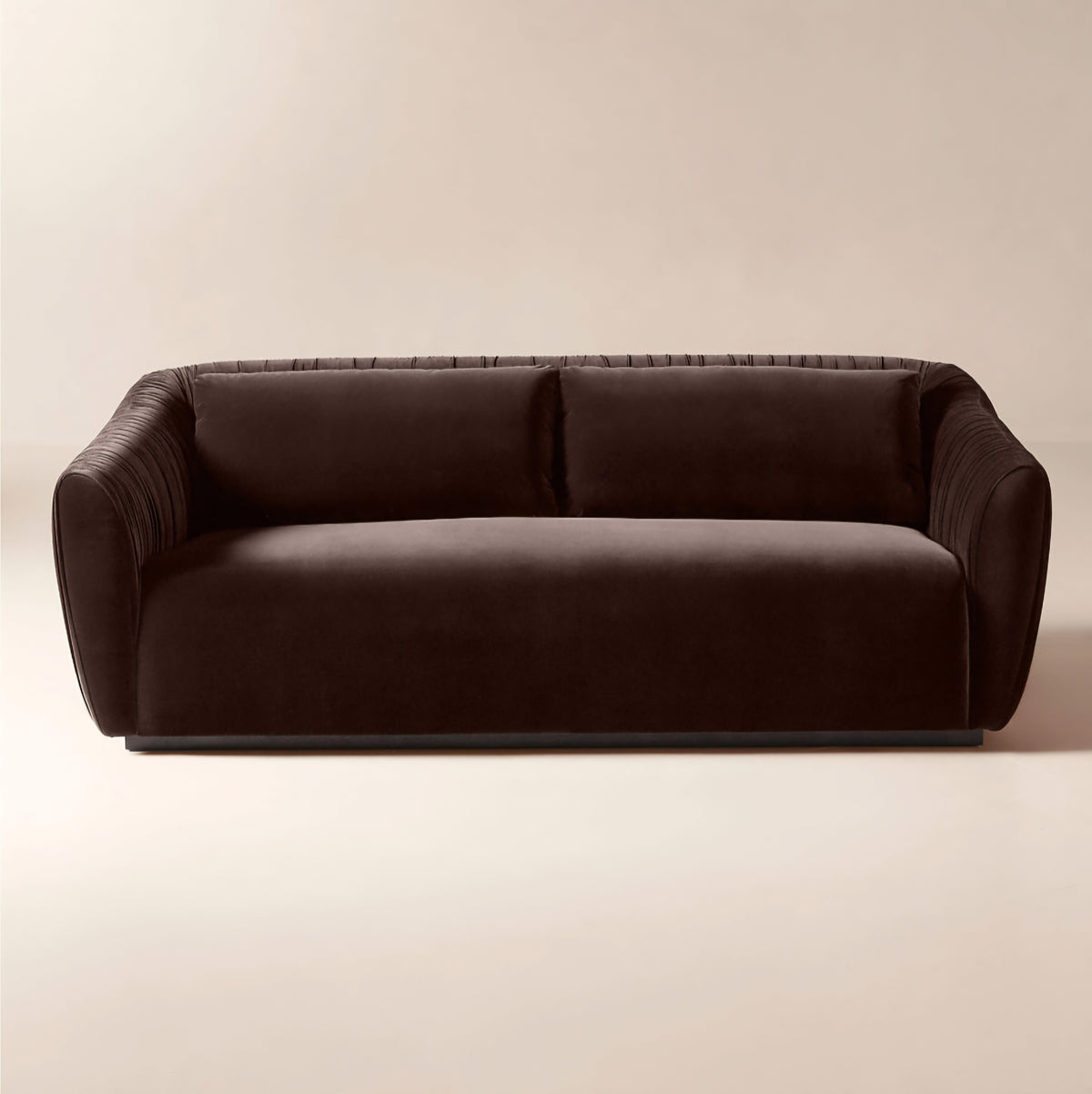 THE ONE × Ruched Velvet Sofa