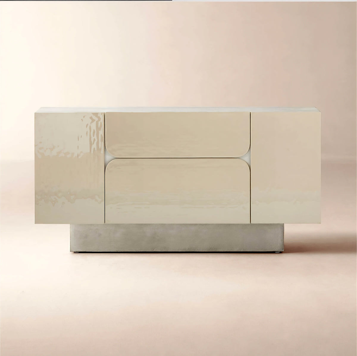 THE ONE × Benoit — Enameled White Wood Credenza