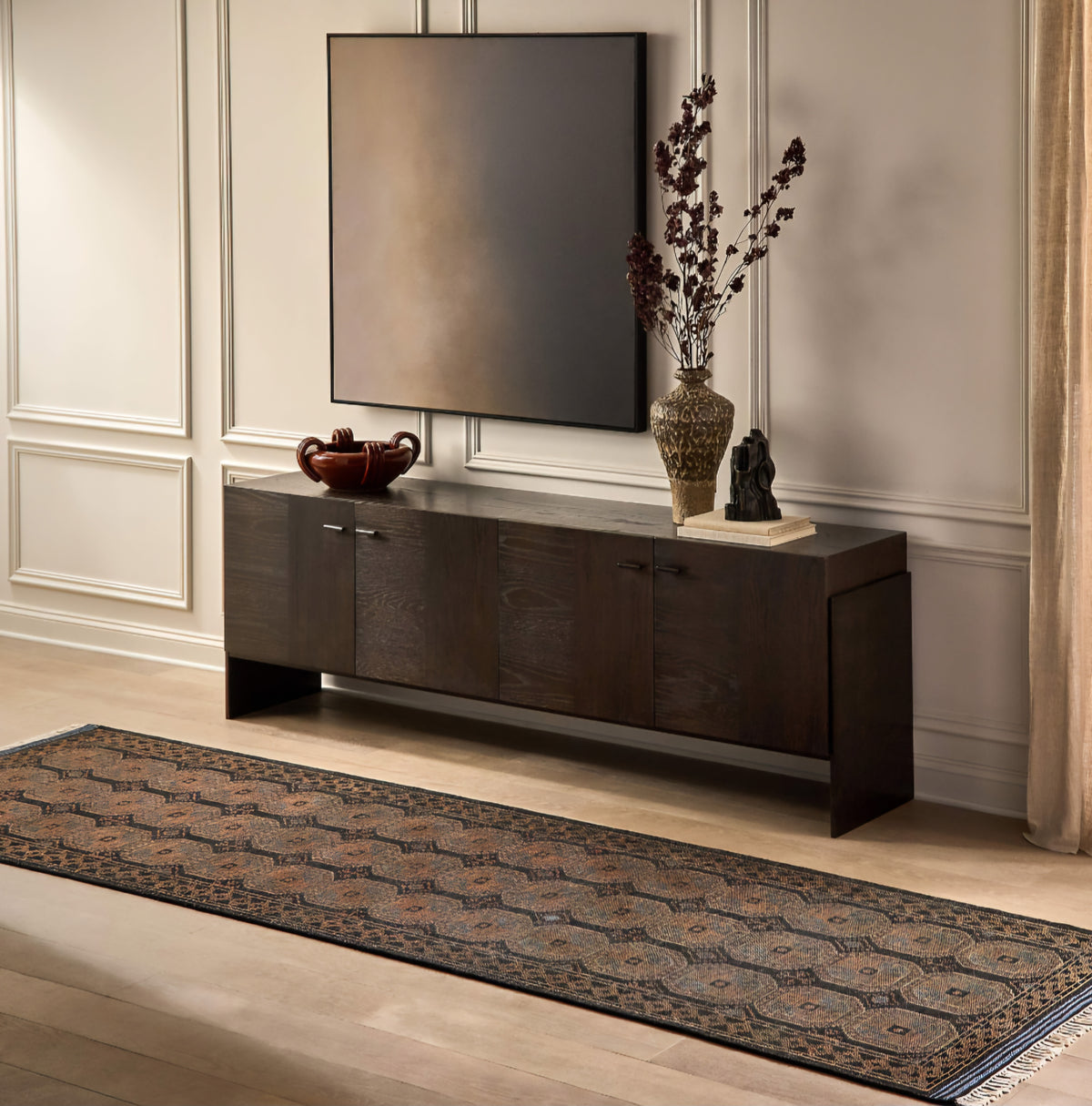 THE ONE × Dante — Dark Wood and Metal Credenza