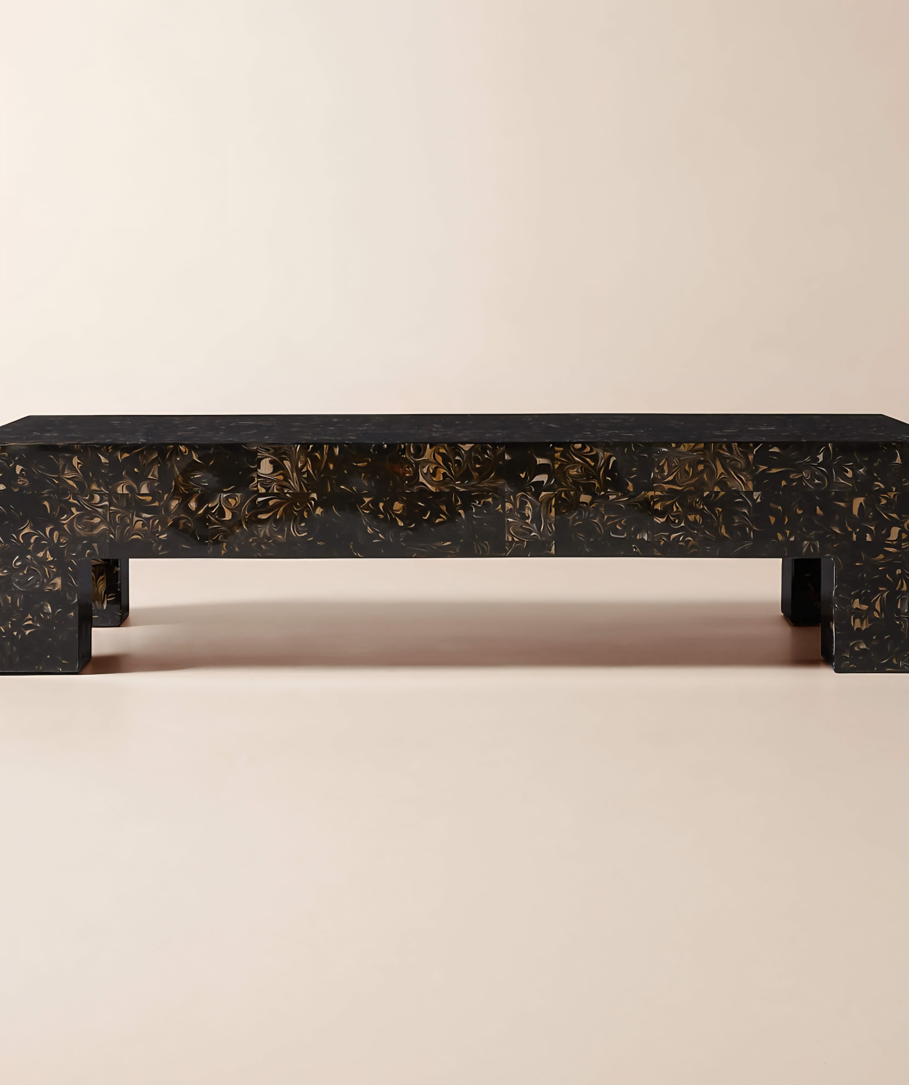 THE ONE × Scatola — Brown Burl Wood Coffee Table