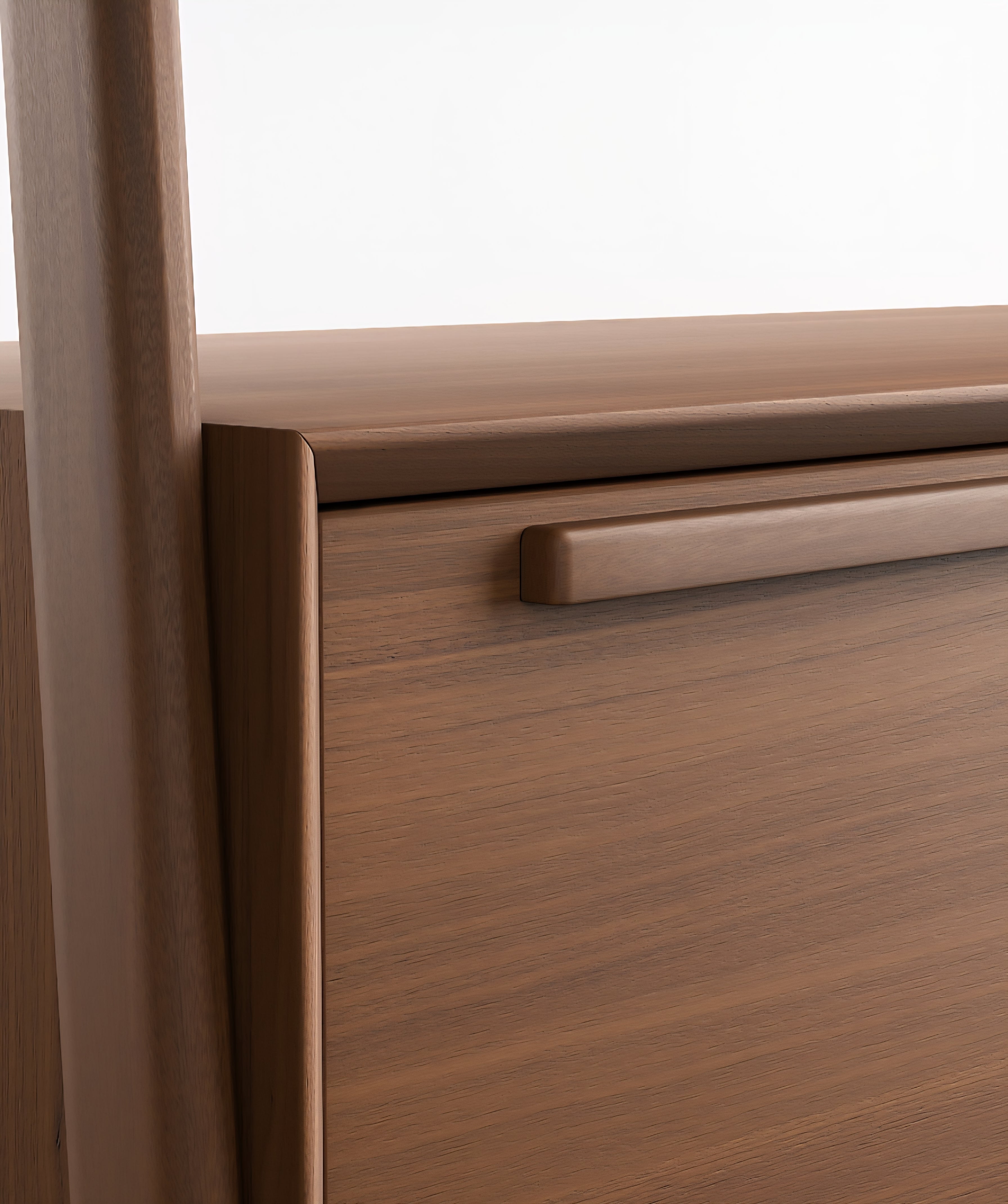 THE ONE × Tate — Walnut Wood Hall Tree with Bench and Shoe Storage (44")