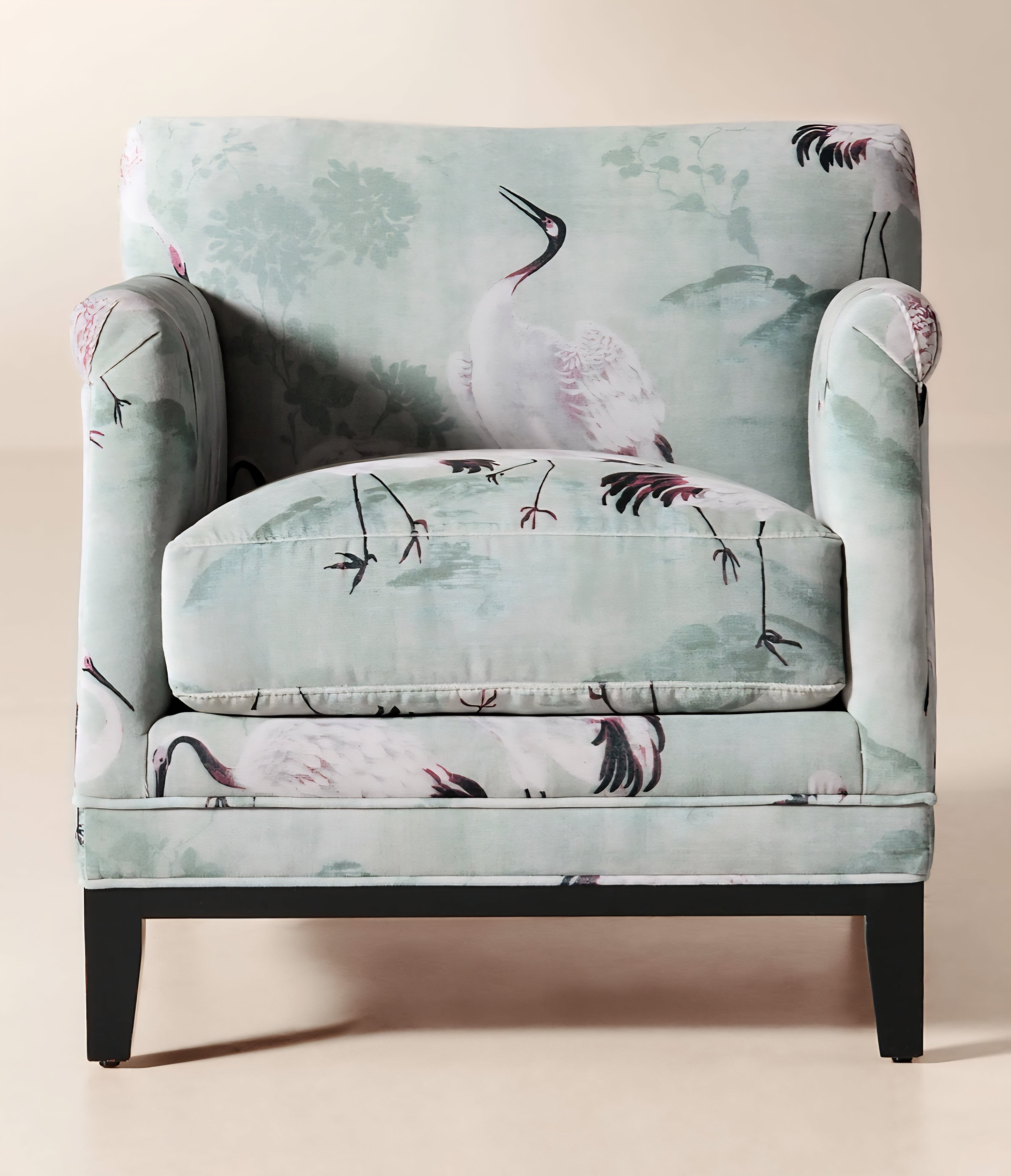 THE ONE × Olson — Cognac Brown Velvet Accent Chair