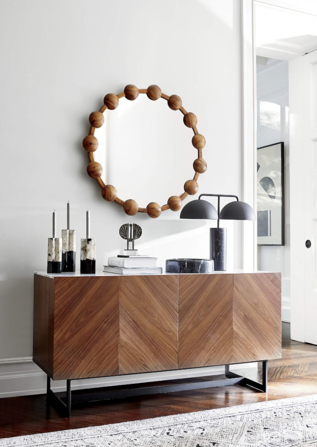 THE ONE × Domes — Black Marble Table Lamp