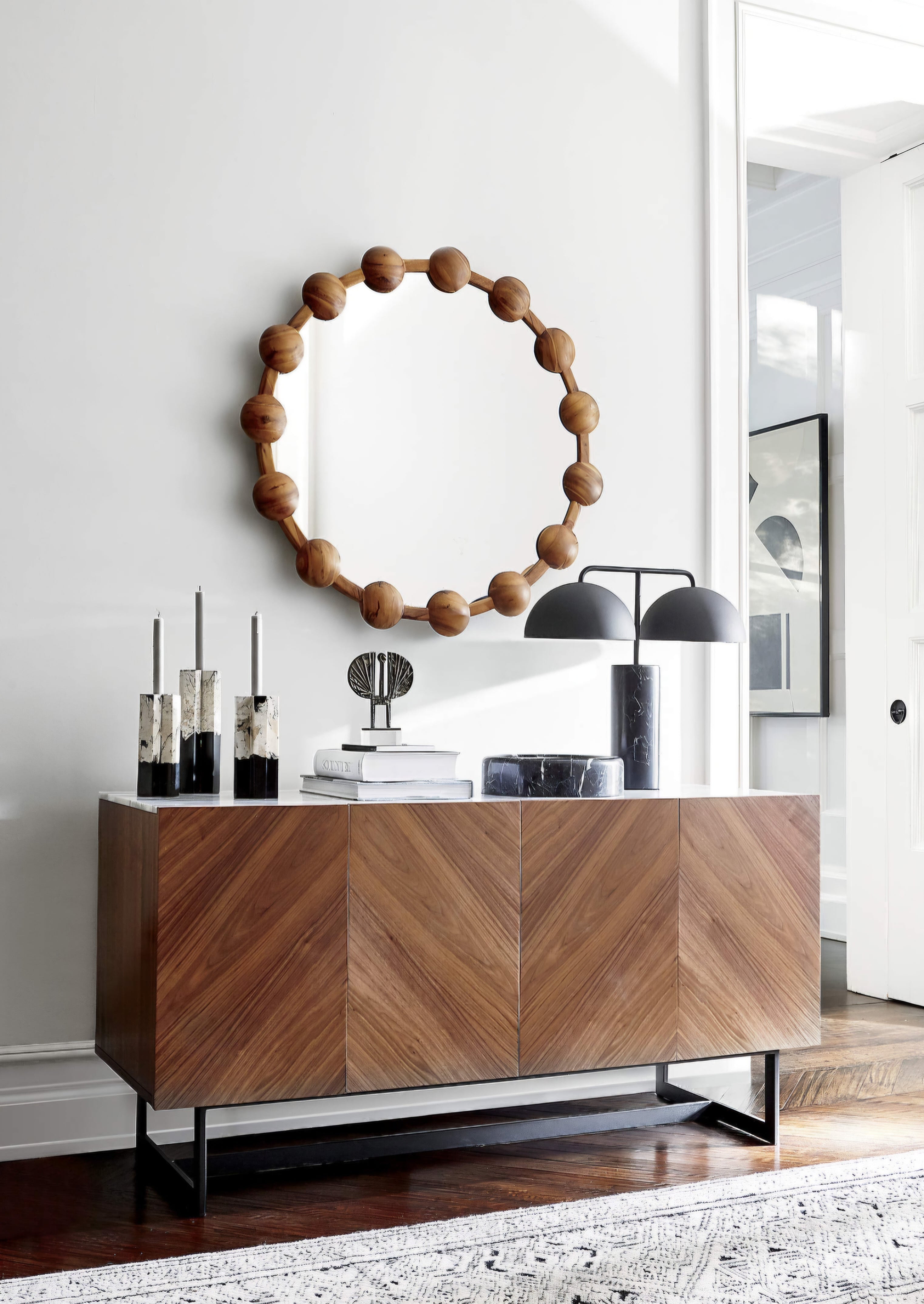 THE ONE × Domes — Black Marble Table Lamp