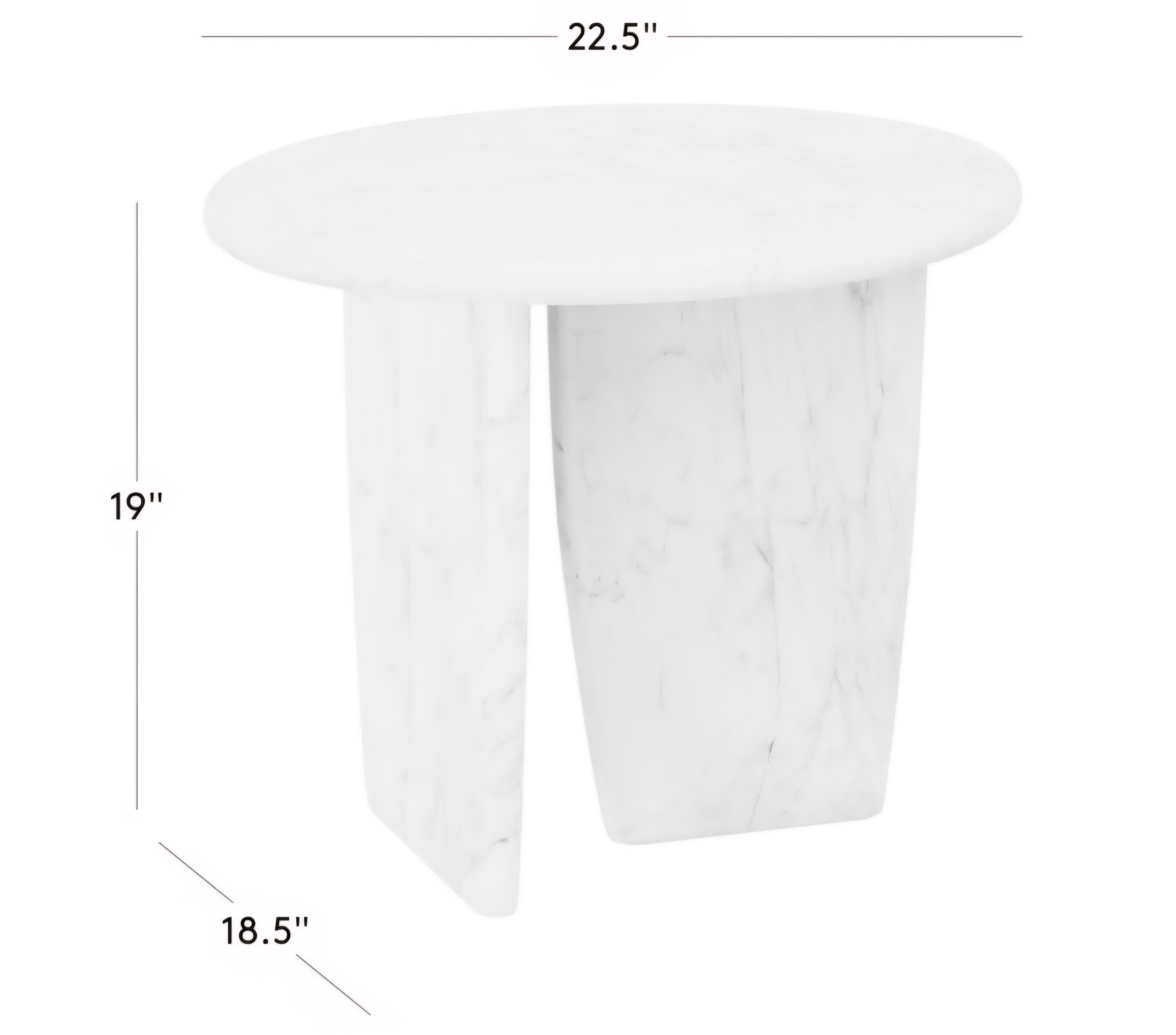 THE ONE × Anoki — Grey Marbled Resin Side Table