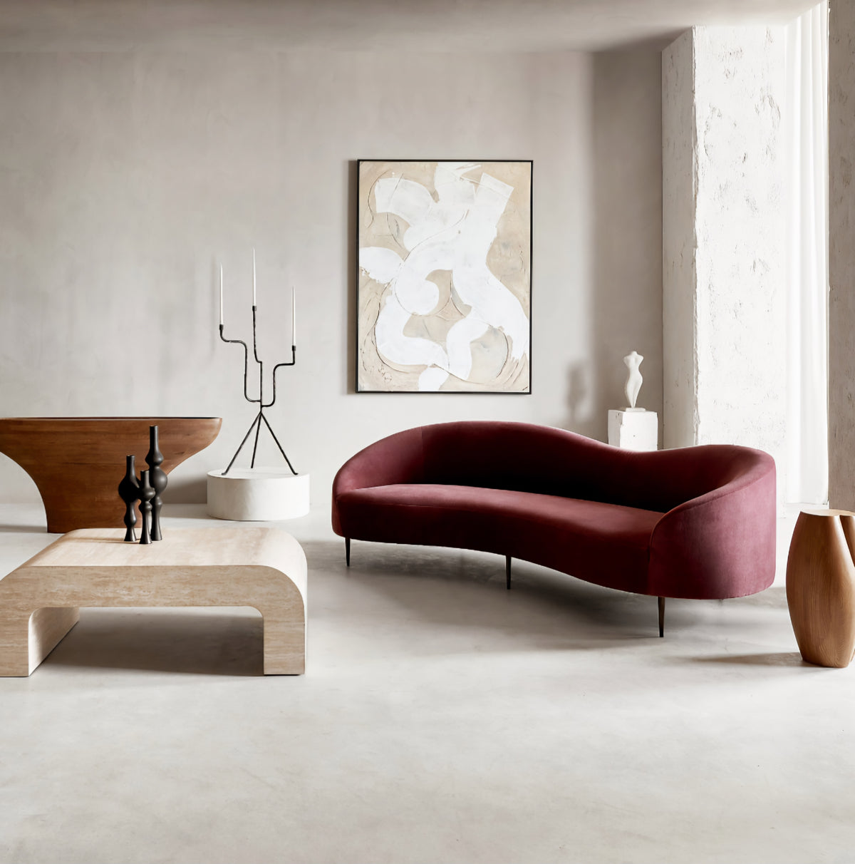THE ONE × Curvo — White Performance Fabric Sofa by Goop
