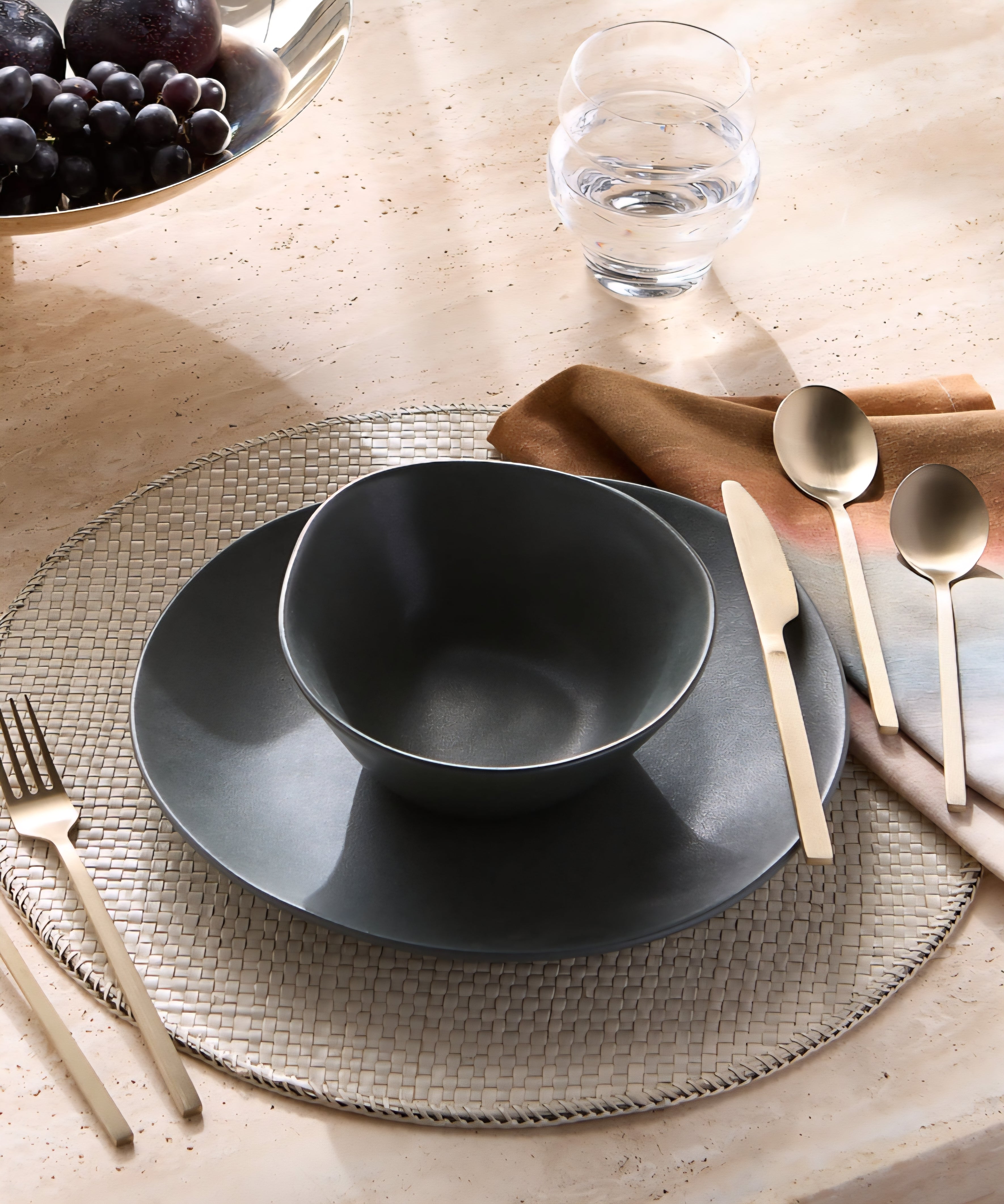 THE ONE × Selene — Ivory Stoneware Soup & Pasta Bowls