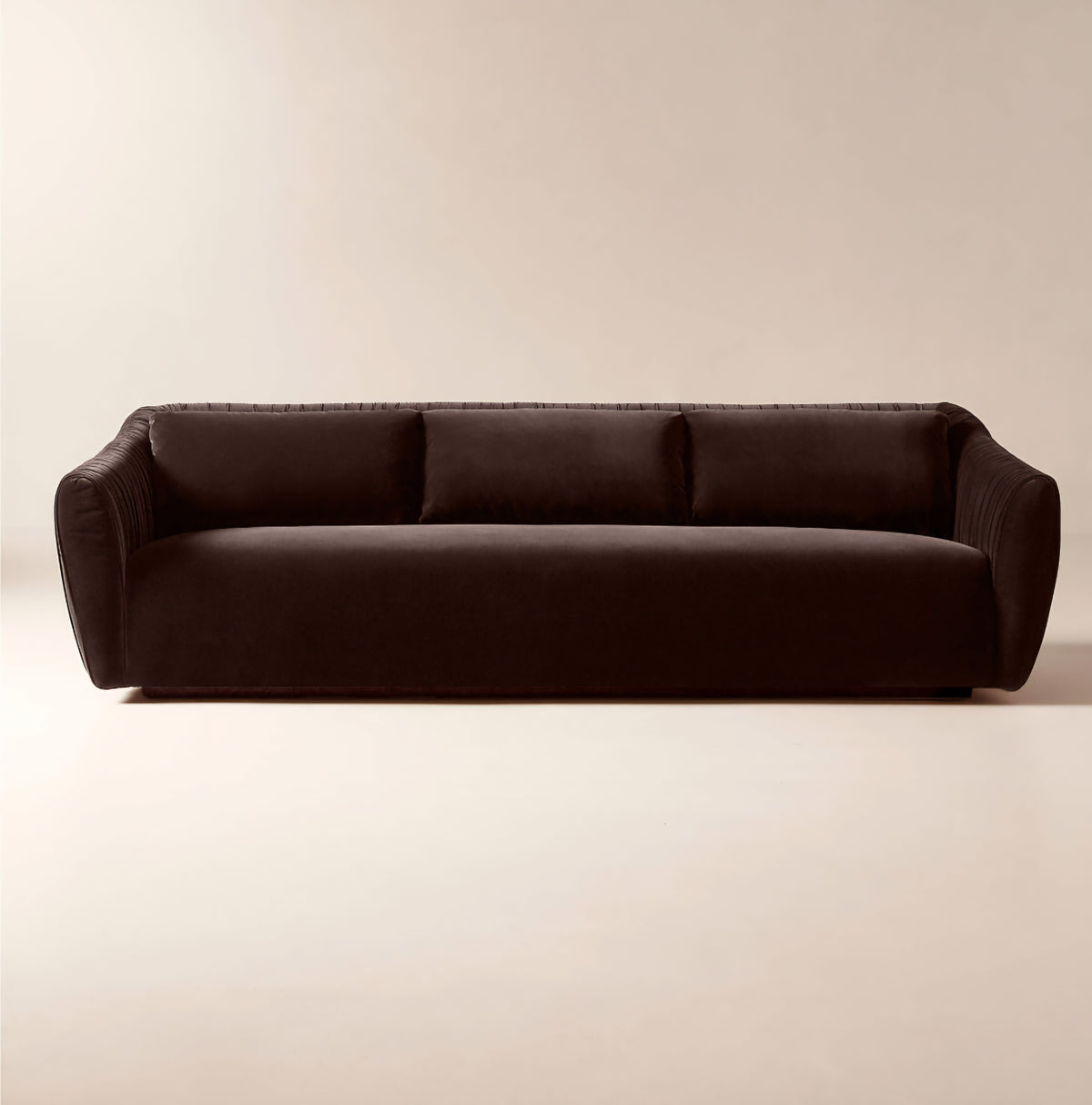 THE ONE × Ruched Velvet Sofa