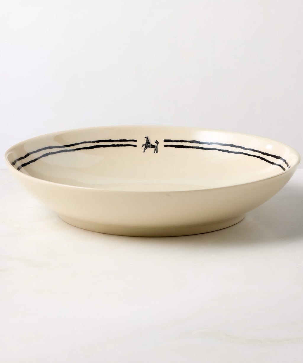 THE ONE × Corvo — White and Black Patterned Serving Bowl