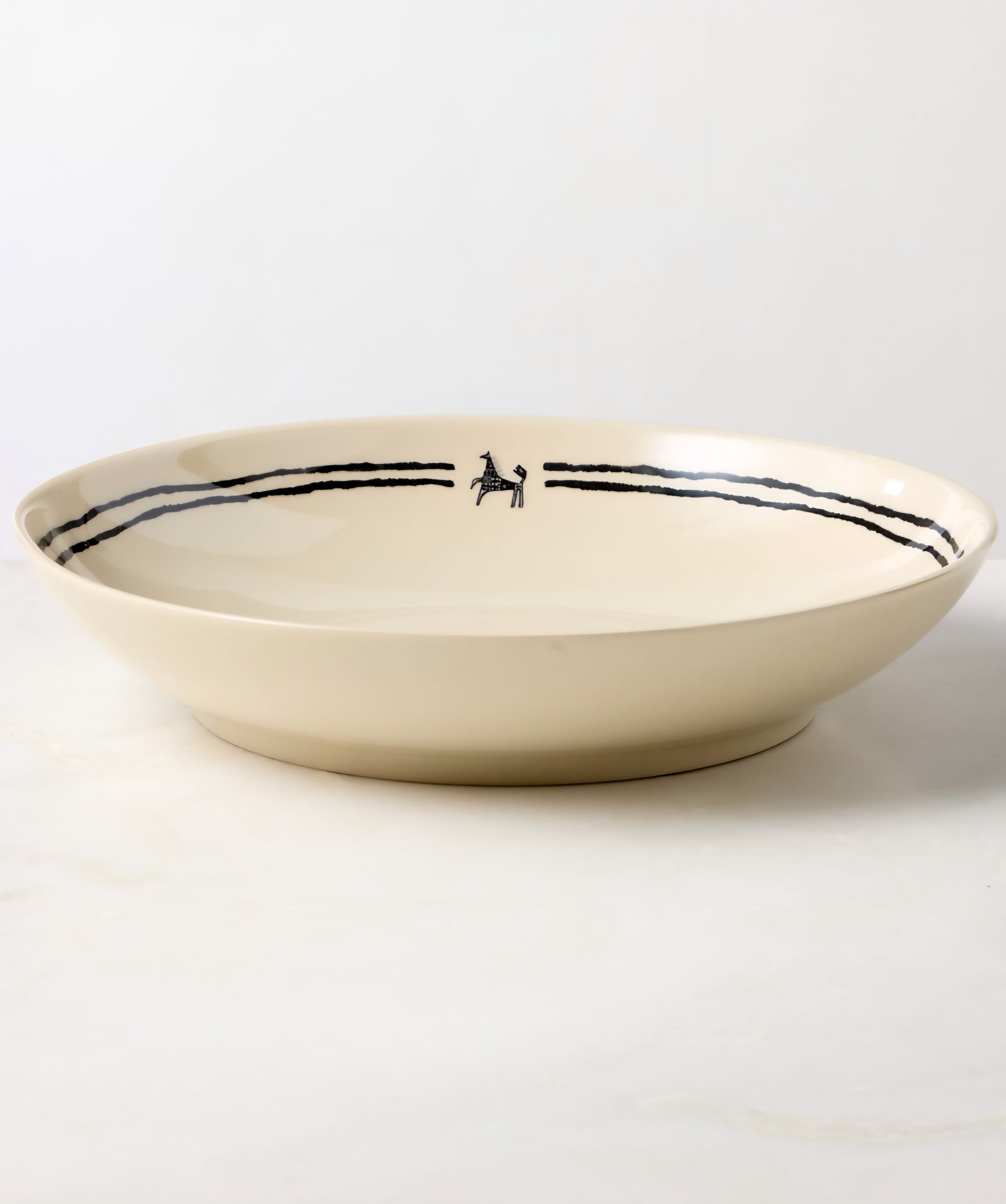 THE ONE × Corvo — White and Black Patterned Serving Bowl