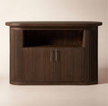 THE ONE × Solero — Fluted Dark Oak Wood Standing Bar