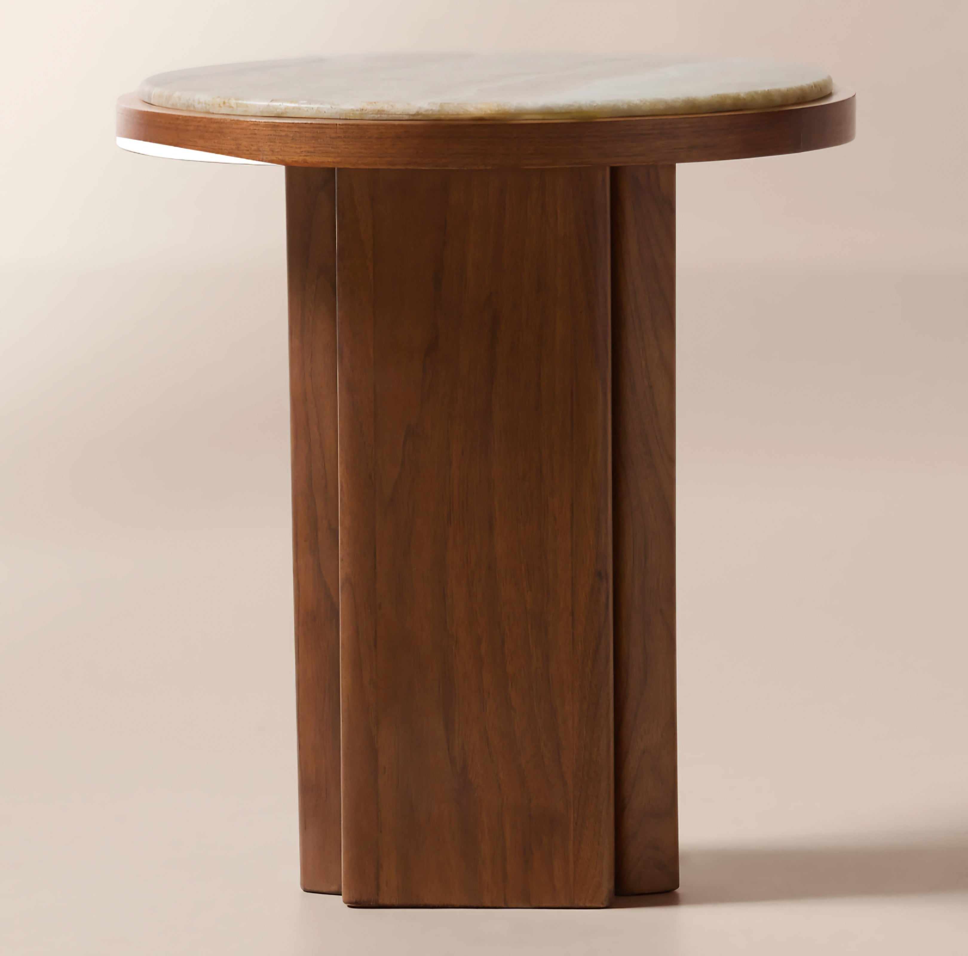 THE ONE × Rio — Onyx and Walnut Side Table