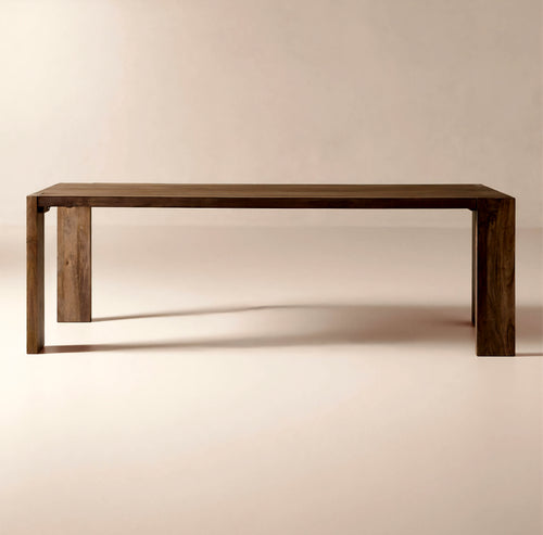 THE ONE × Blox — Rechteckiger Esstisch aus braunem Holz