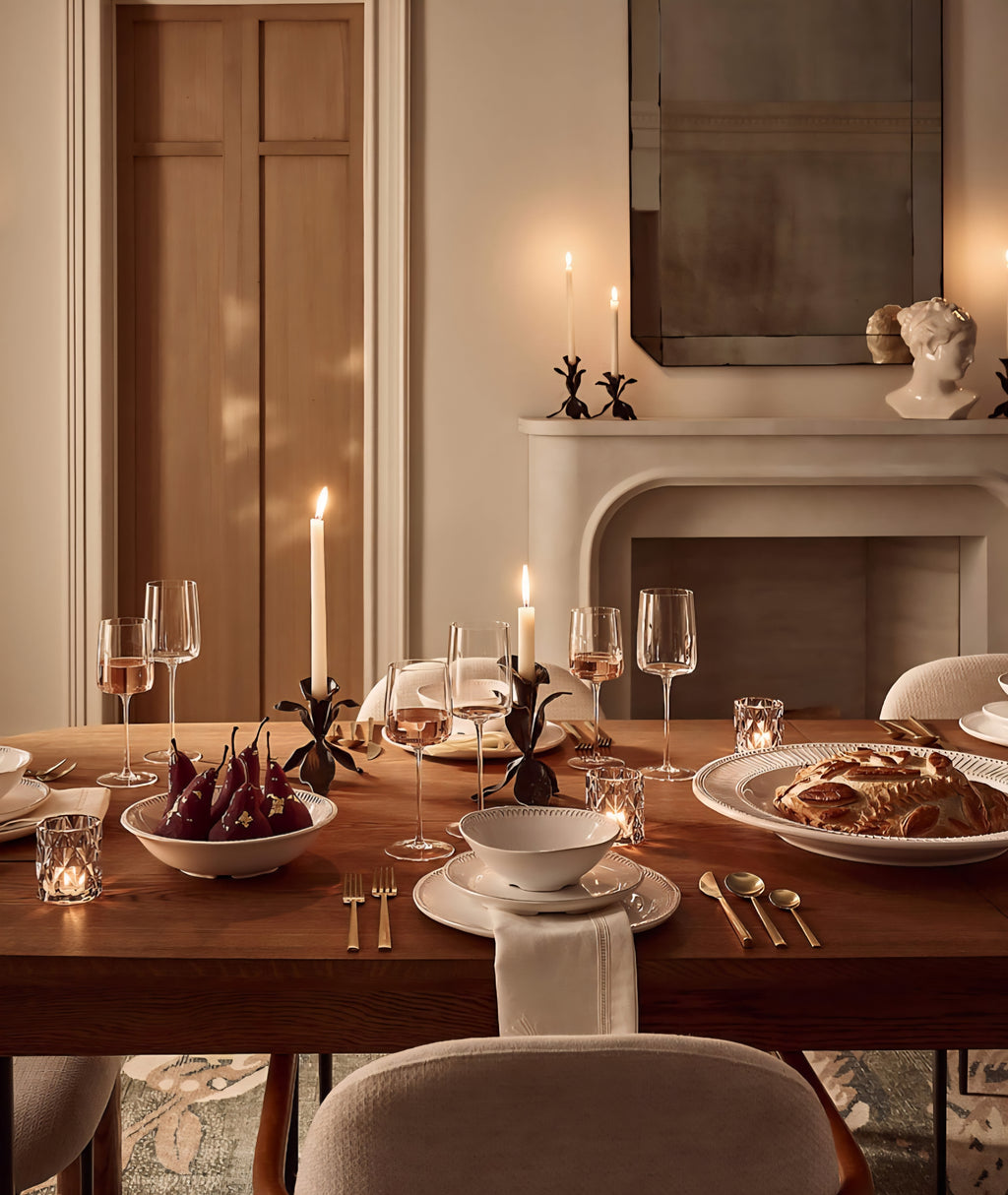 THE ONE × Iliana — White Stoneware Round Serving Platter