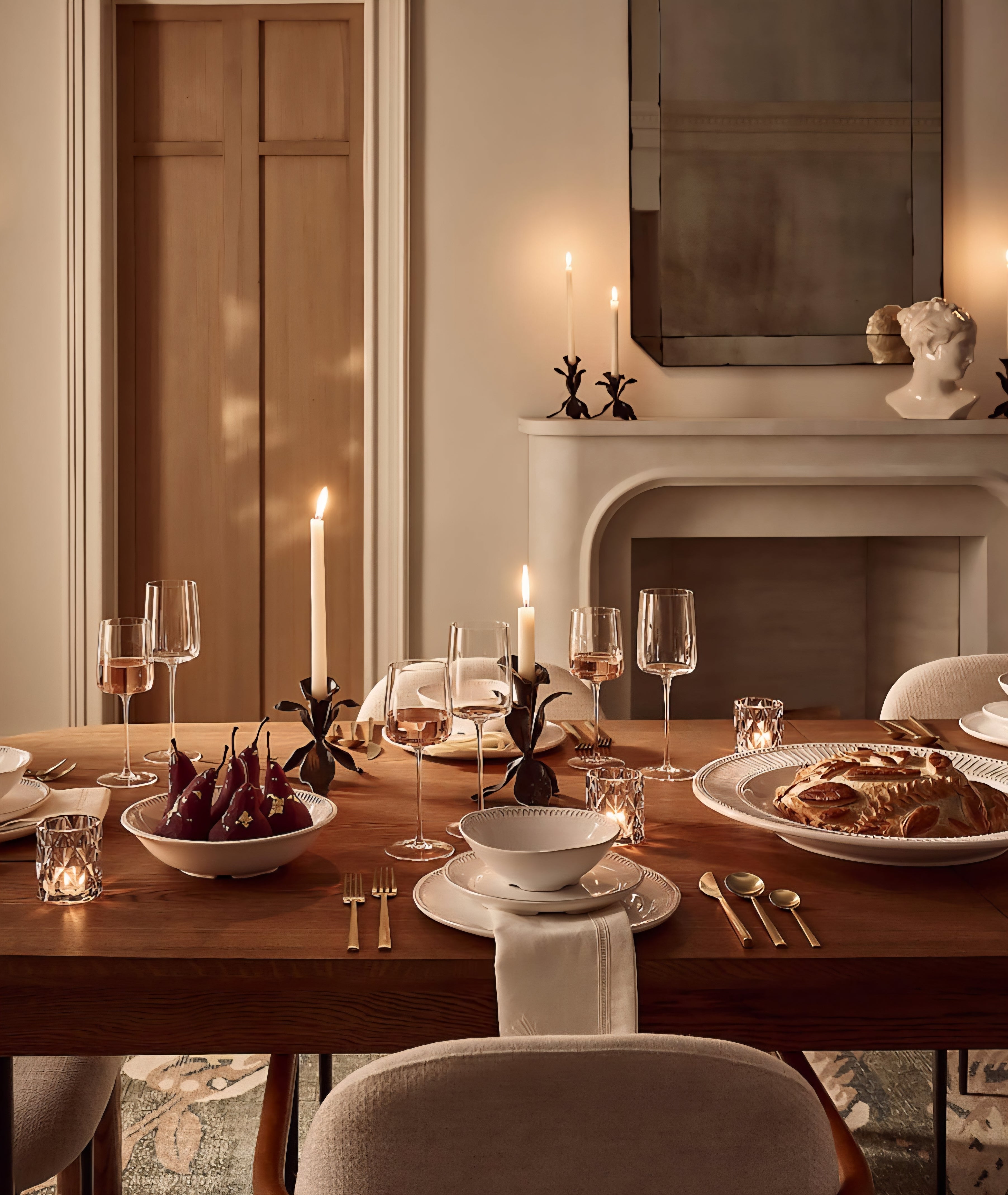 THE ONE × Iliana — White Stoneware Round Serving Platter
